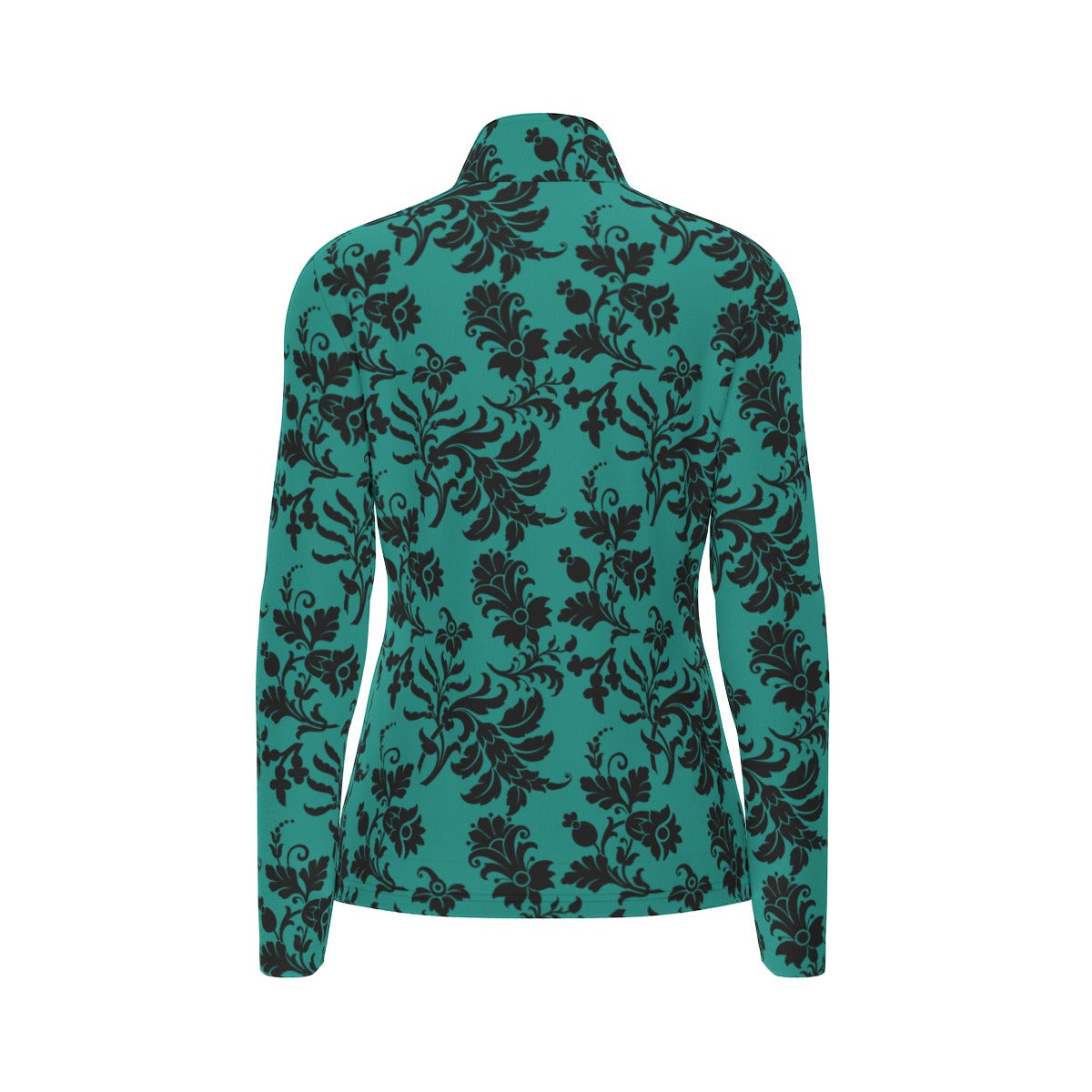 Gothic Floral Print Women's Long Sleeve Sports Jersey - Breathable Workout Top for Yoga, Running & Gym