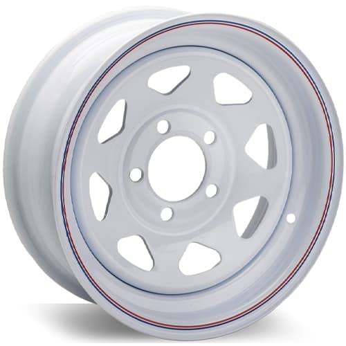 Americana 15x6 SPK 5H-4.5 White Steel Wheel - Perfect for Classic Cars, Hot Rods & Custom Builds
