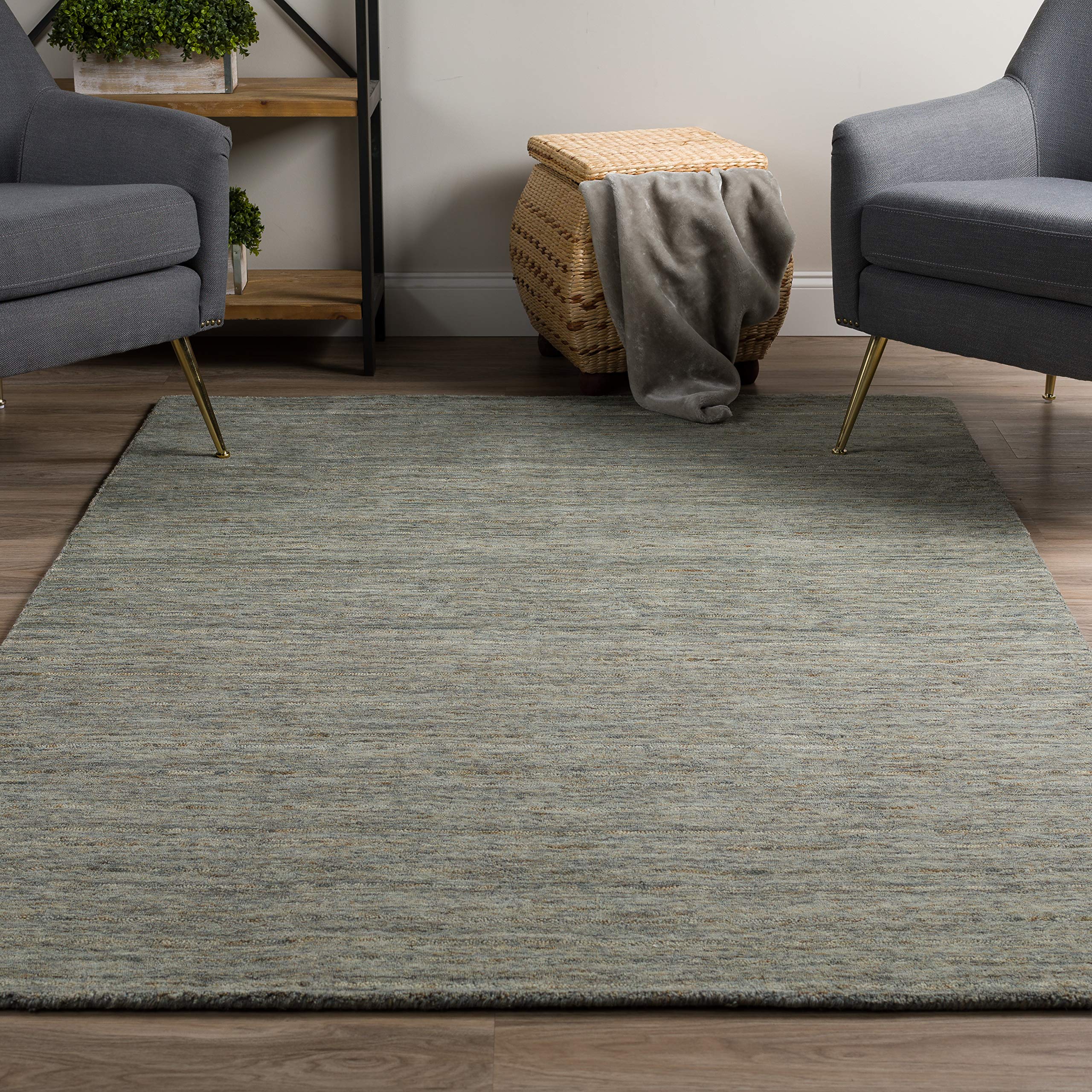 Addison Rugs Heather Area Rug 5x7.6 Feet - Soft Modern Steel Gray Living Room Rug for Bedroom, Dining Room & Home Decor