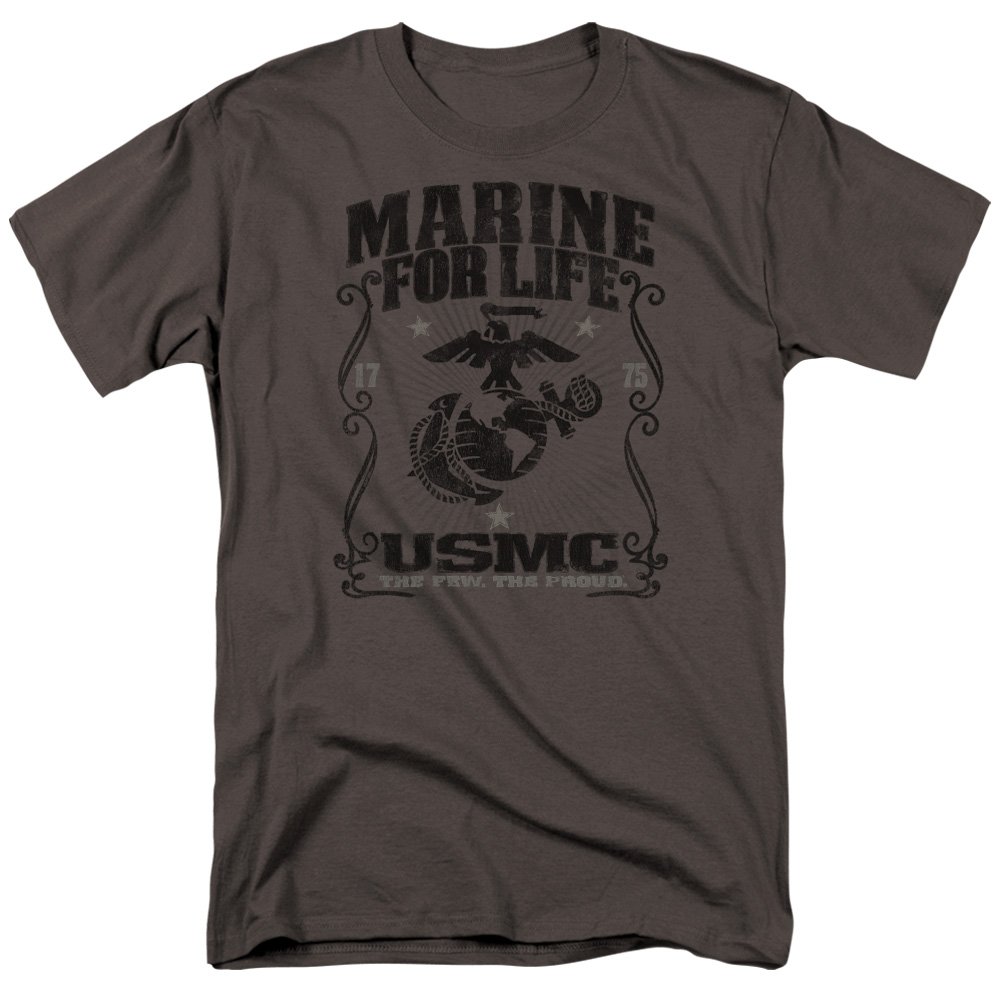 US Marine Corps for Life Unisex T-Shirt - Comfortable Cotton Tee for Men & Women - Perfect for Military Appreciation, Veterans Day & Patriotic Events