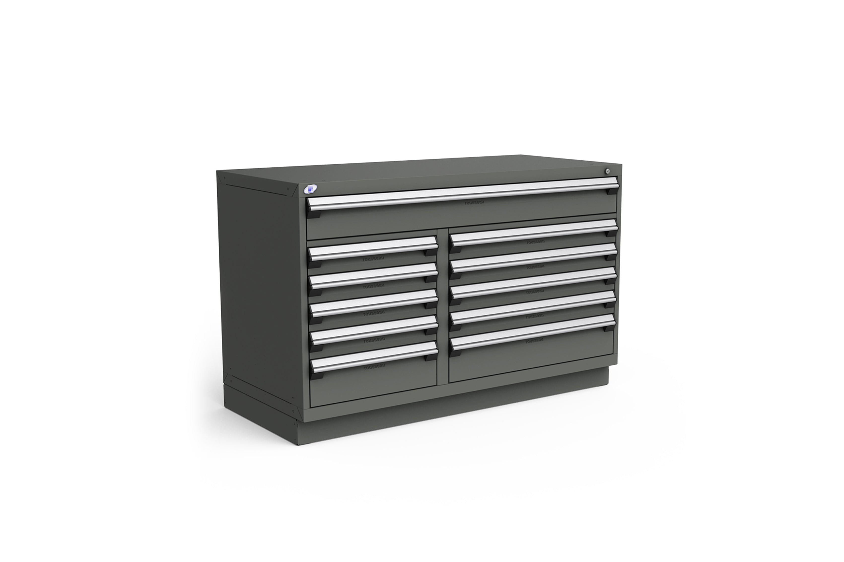 Rousseau Split Cabinet with 11 Drawers - Perfect for Home Office, Garage, and Workshop Storage Organization