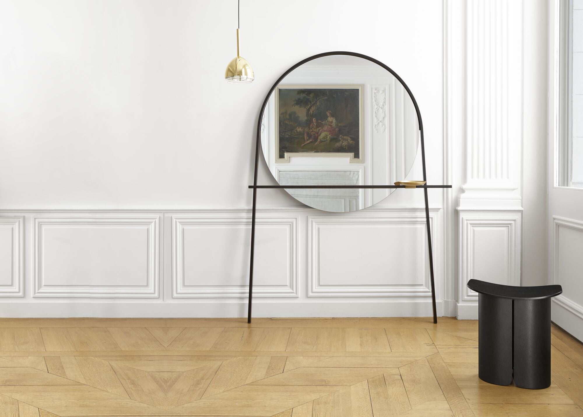 Geoffrey Full-Length Mirror with Clothes Stand - Freestanding Dressing Mirror for Bedroom, Living Room, and Closet Organization