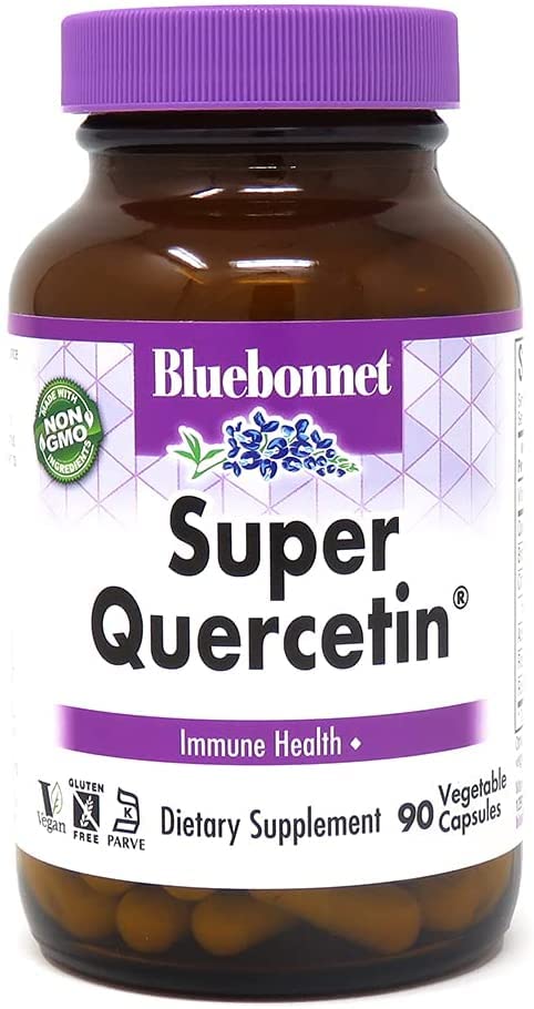 Bluebonnet Nutrition Super Quercetin with Vitamin C 90 Capsules + Standardized Bilberry Extract 60 Caps + Liquid Vitamin D3 5000 IU Drops (1 Fl Oz) Citrus Flavor - Immune Support, Antioxidant Boost & Eye Health Supplement for Adults | Daily Wellness & Seasonal Defense