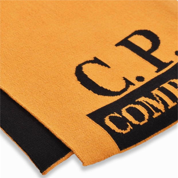 CP Company Orange Logo Scarf - Soft & Warm Winter Fashion Accessory for Men & Women - Perfect for Cold Weather, Outdoor Activities and Streetwear Style