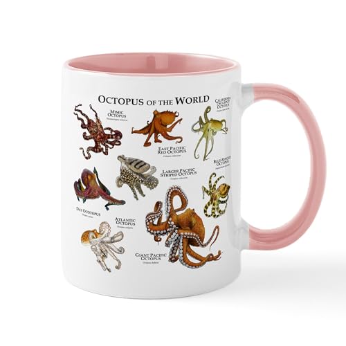 White/Pink Inside - Octopus Of The World Mug