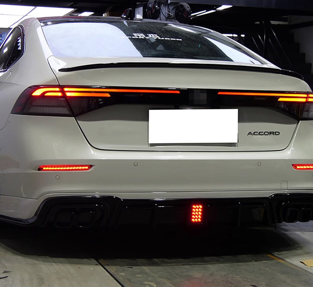 Full LED Bumper Reflectors for 2023+ Honda Accord - Tail/Brake/Sequential Turn Signal Lights | Upgrade Your Car's Rear Lighting for Enhanced Safety & Style