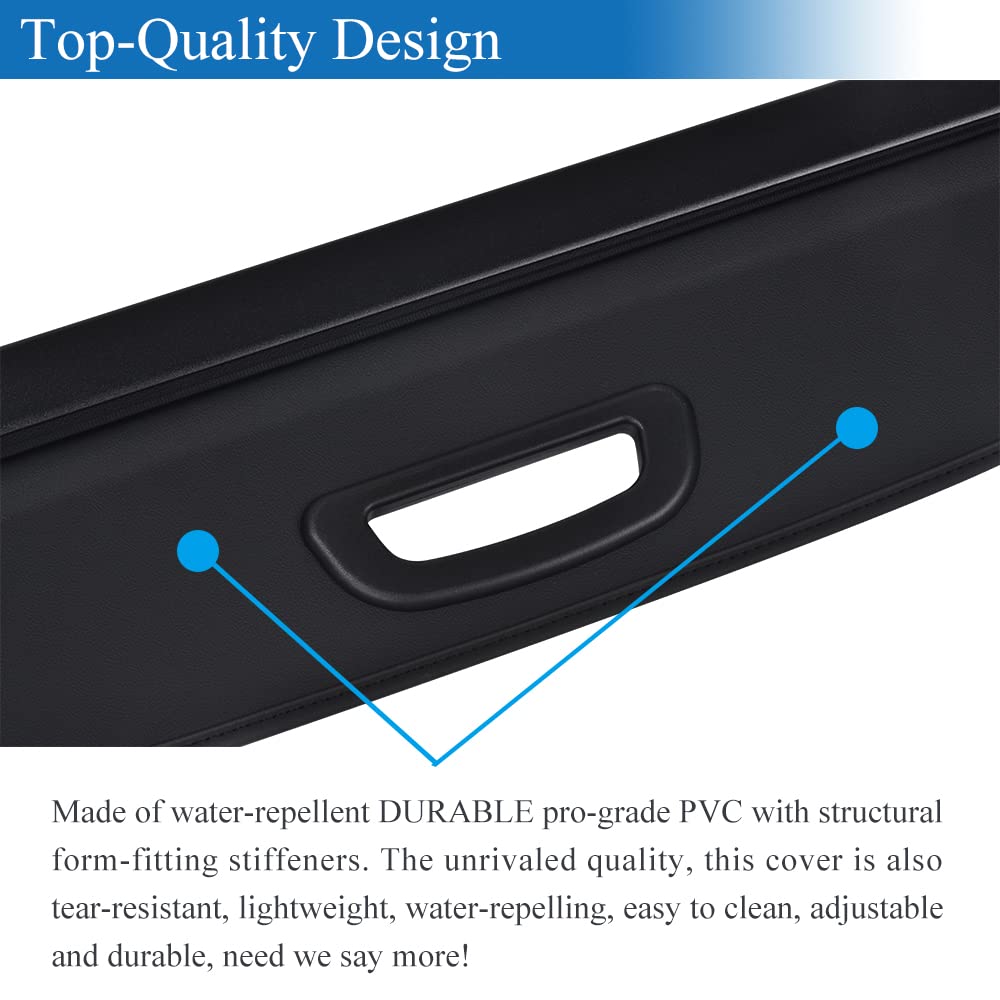 2022-2025 Jeep Grand Cherokee (WL) 4XE Rear Cargo Cover - Retractable Privacy Shade & Security Screen for 2-Row SUVs | Perfect for Road Trips, Grocery Storage & Luggage Protection