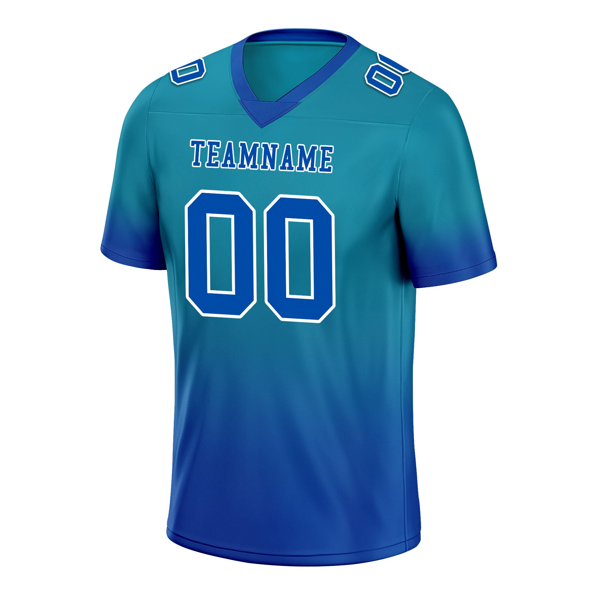 Custom Dark Teal Blue Fade Personalized Football Jersey - Authentic FBJ02 D06101 for Sports, Fan Events & Casual Wear