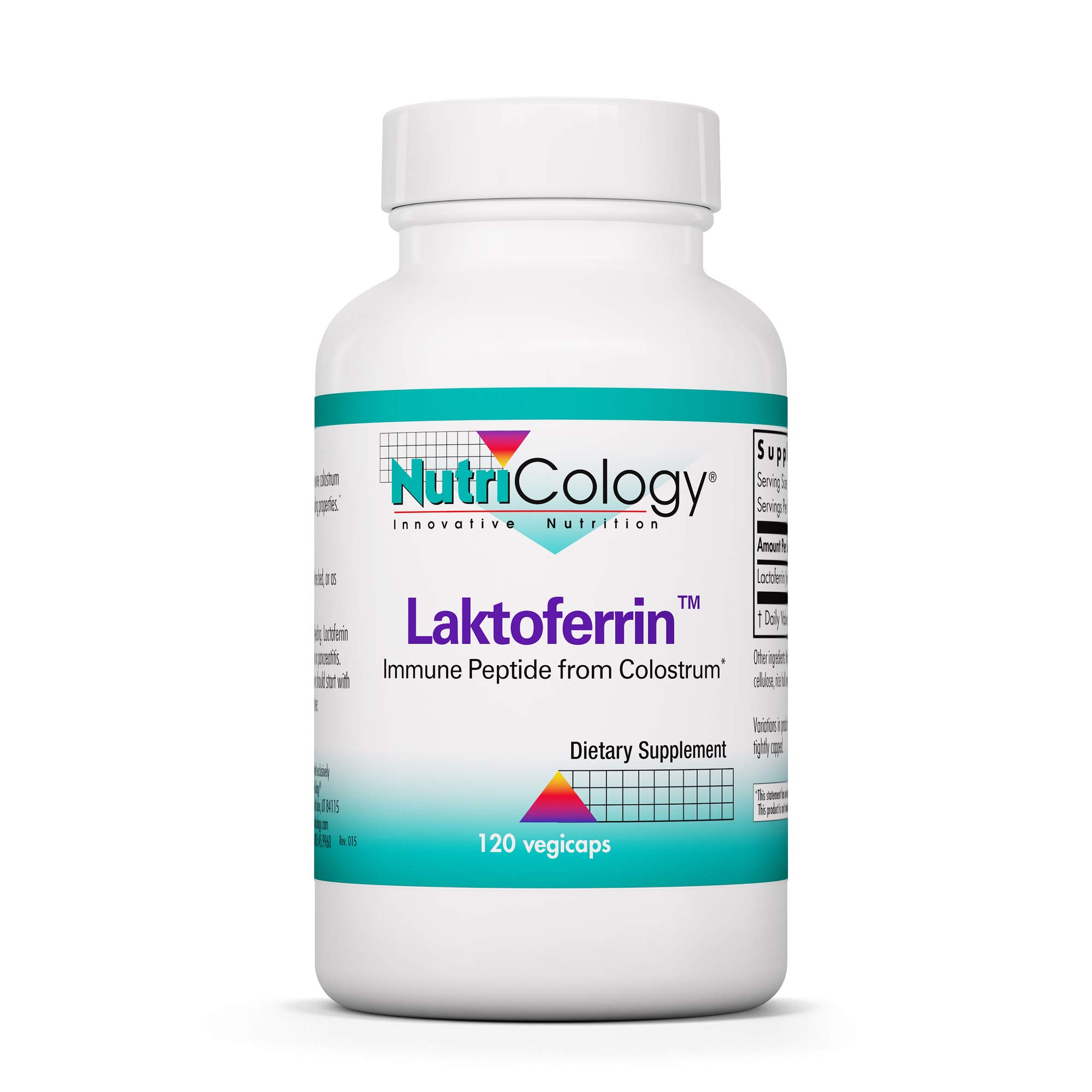 Nutricology Lactoferrin Supplement 350mg - Bovine Colostrum Immune Support, Iron Absorption, Vegan Capsules (120 Count) - Boost Immunity & Gut Health for Adults & Kids