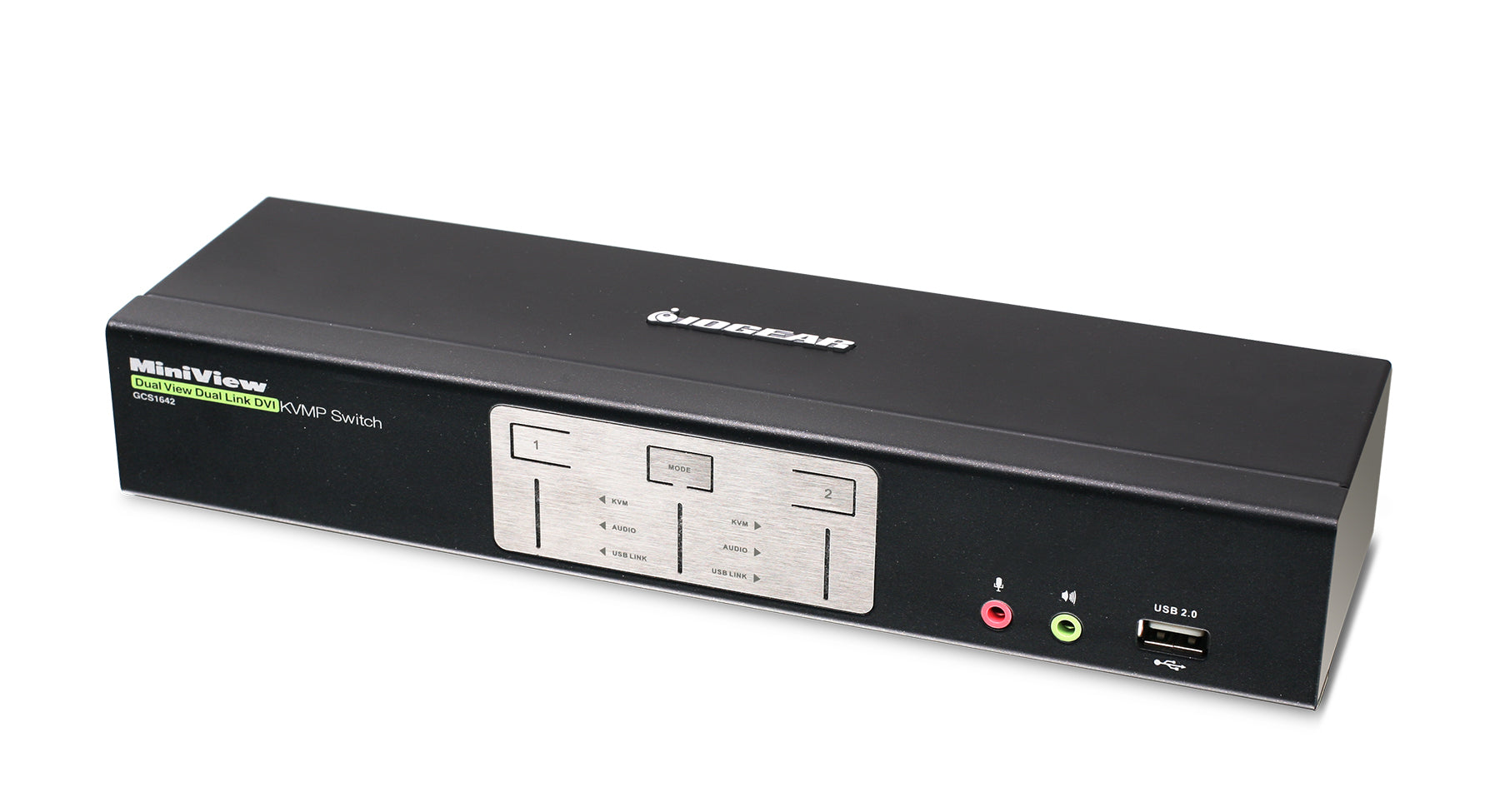 2 Port DualView Dual Link DVI KVMP Switch with Audio - TAA Compliant | Control 2 Computers with 1 Keyboard/Mouse | Ideal for Office, Gaming & Multi-Tasking Workstations