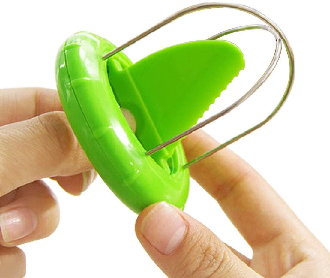 2 in 1 Stainless Steel Kiwi Peeler & Slicer - Easy Grip Handle Fruit Cutter Tool for Kiwi, Mango, Avocado - Perfect for Smoothie Bowls, Fruit Salads & Healthy Snacks