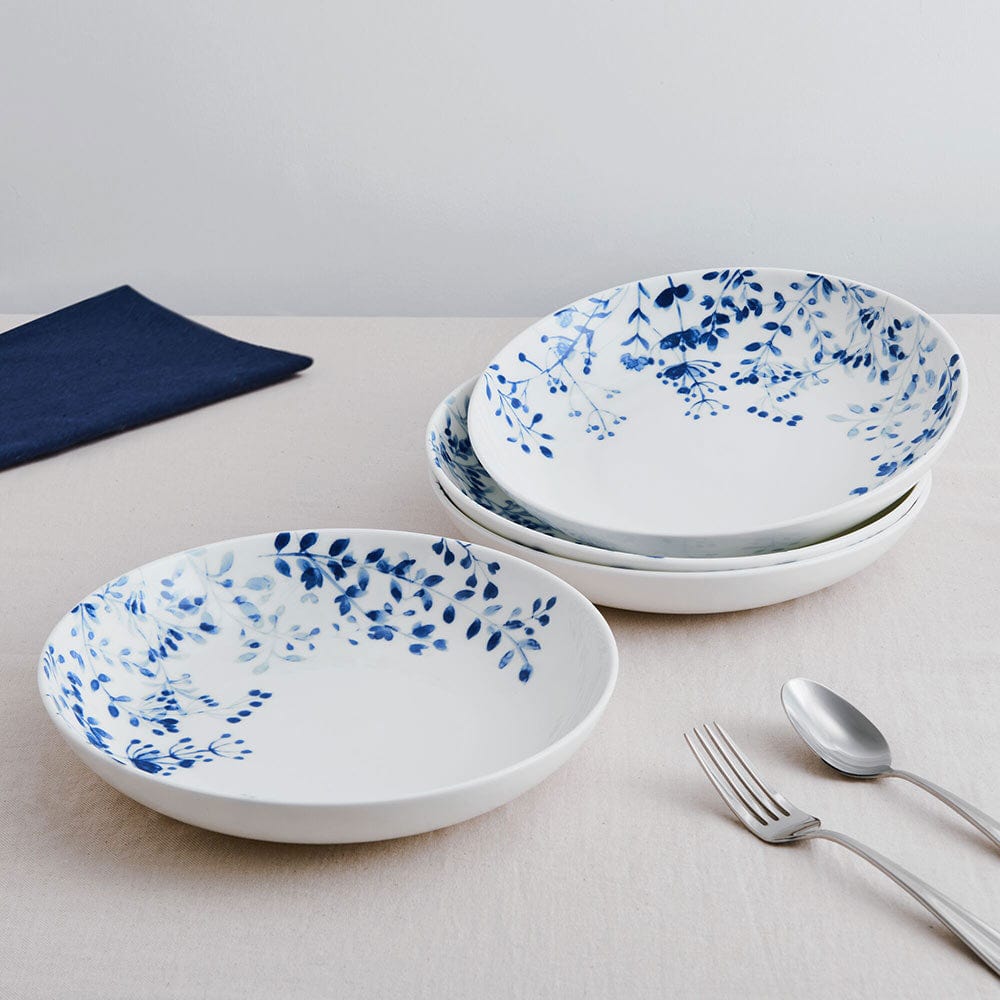 Taryn Set of 4 Pasta Bowls - Premium Ceramic Dinnerware for Italian Cuisine, Soup & Salad - Perfect for Family Dinners, Entertaining Guests & Restaurant-Style Dining at Home