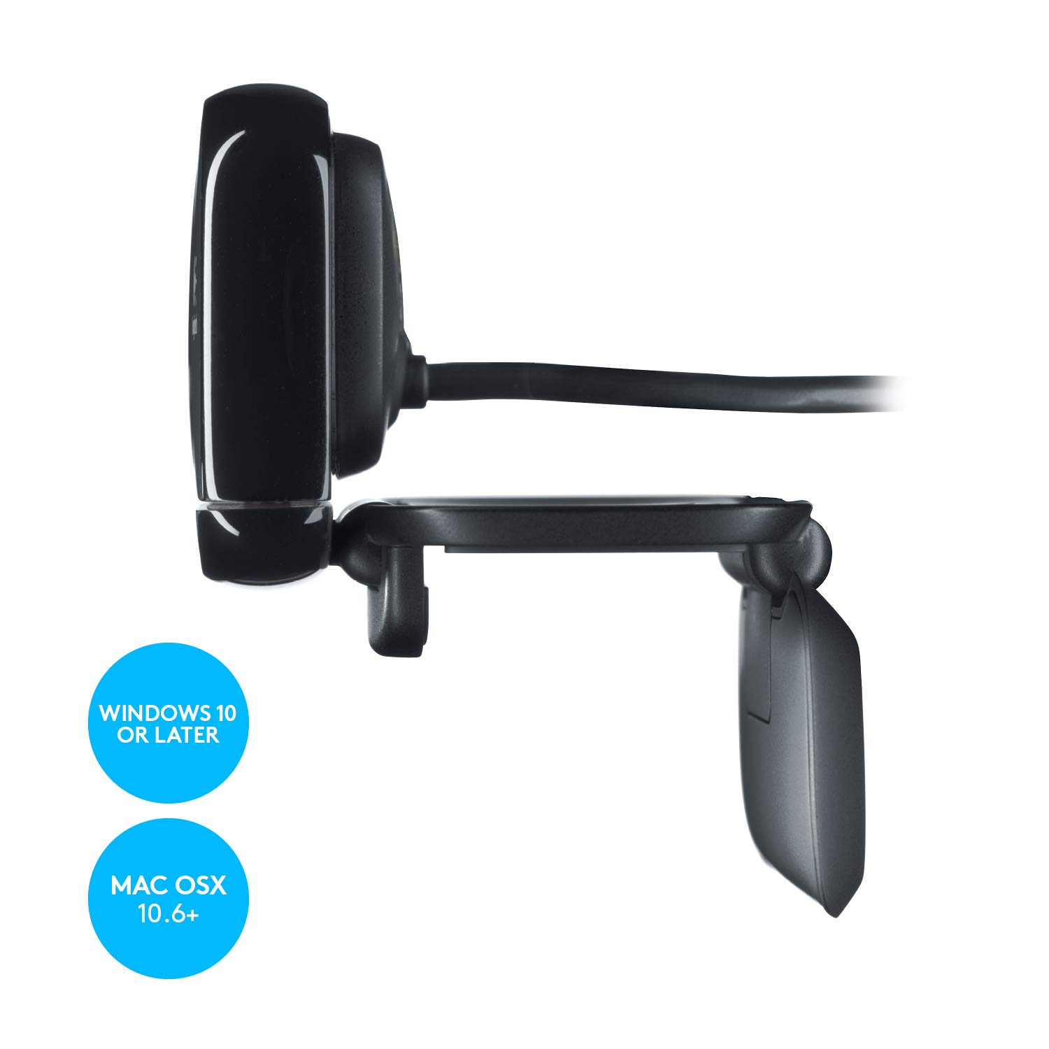 Logitech C525 USB HD Webcam - 1080p Full HD Video Calling Web Camera with Autofocus, Built-in Mic for PC, Mac, Laptop - Ideal for Zoom Meetings, Online Classes, Live Streaming & Video Conferencing