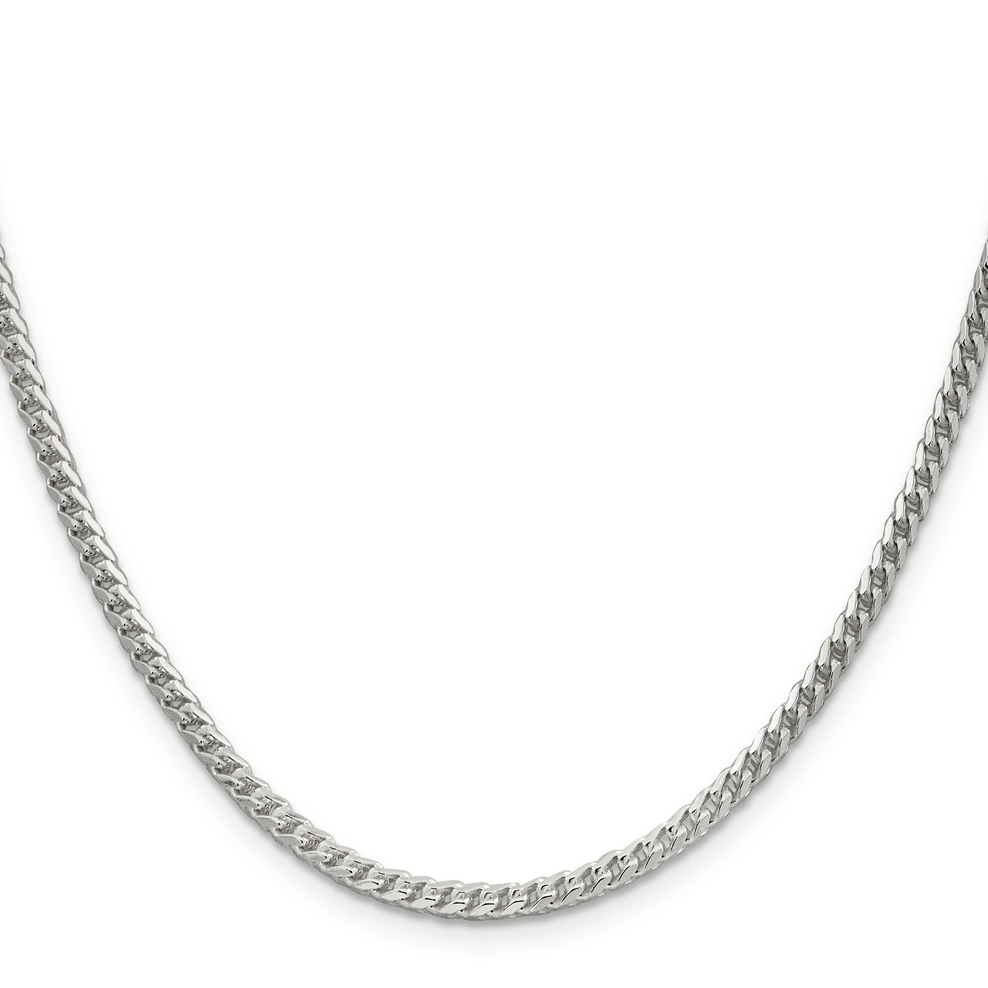 925 Sterling Silver Square Franco Chain Necklace for Women & Men - Durable Jewelry Gift for Anniversary, Birthday & Valentine's Day - Perfect for Layering, Everyday Wear & Special Occasions