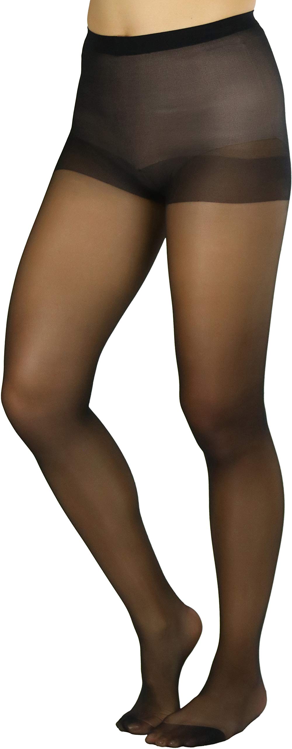 ToBeInStyle Women's Control Top Sheer Pantyhose - Comfortable Footed Tights for Everyday Wear, Work & Formal Occasions