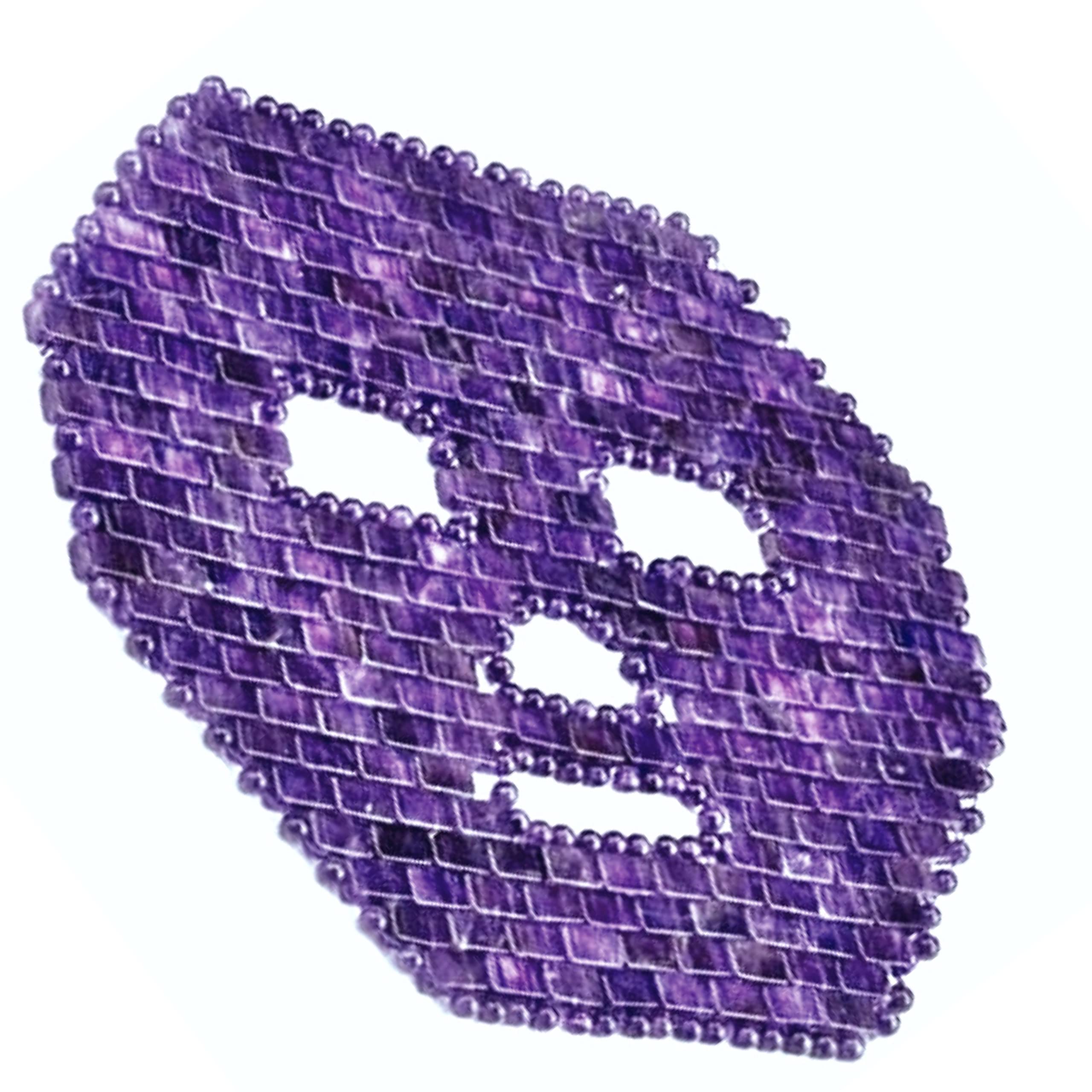 Authentic Amethyst Facial Mask - Natural Purple Gemstone Skincare for Glowing Skin | Perfect Spa Gift & Self-Care Luxury (Large Size)