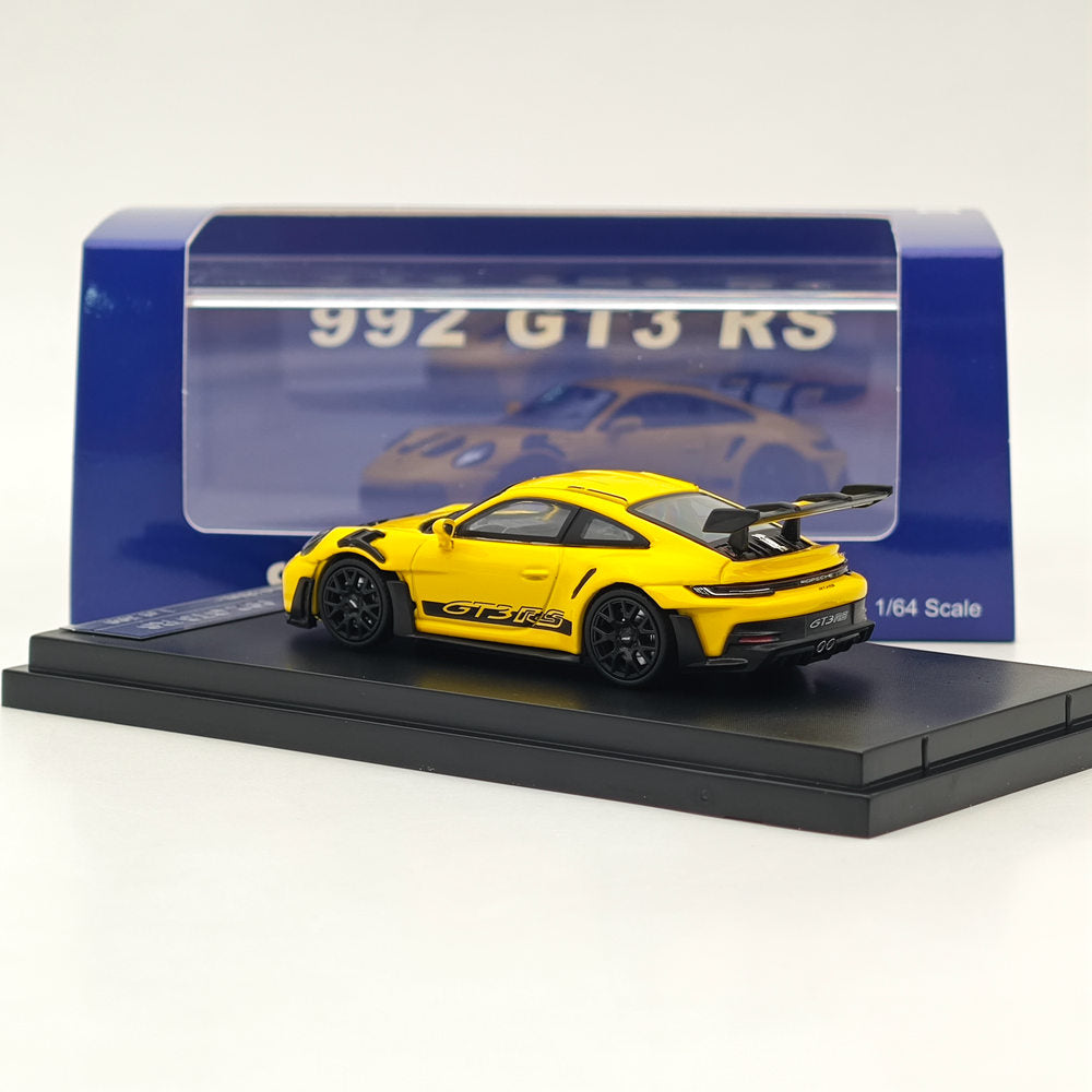 1:64 Scale Porsche 992 GT3 RS Racing Sports Yellow Diecast Model Car - Collectible Racing Sports Car for Display & Gift - Perfect for Car Enthusiasts, Model Collectors & Home/Office Decoration