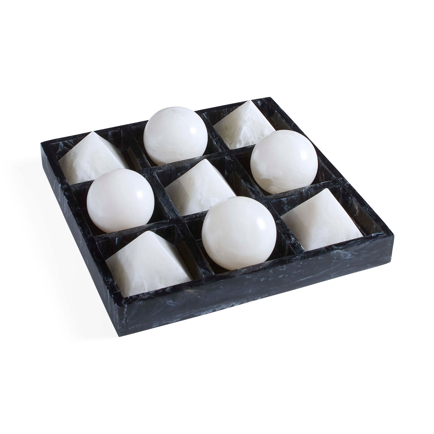 Como Black & White Tic Tac Toe Set - Classic Wooden Board Game for Kids & Adults - Perfect for Family Game Night, Travel, and Office Decor