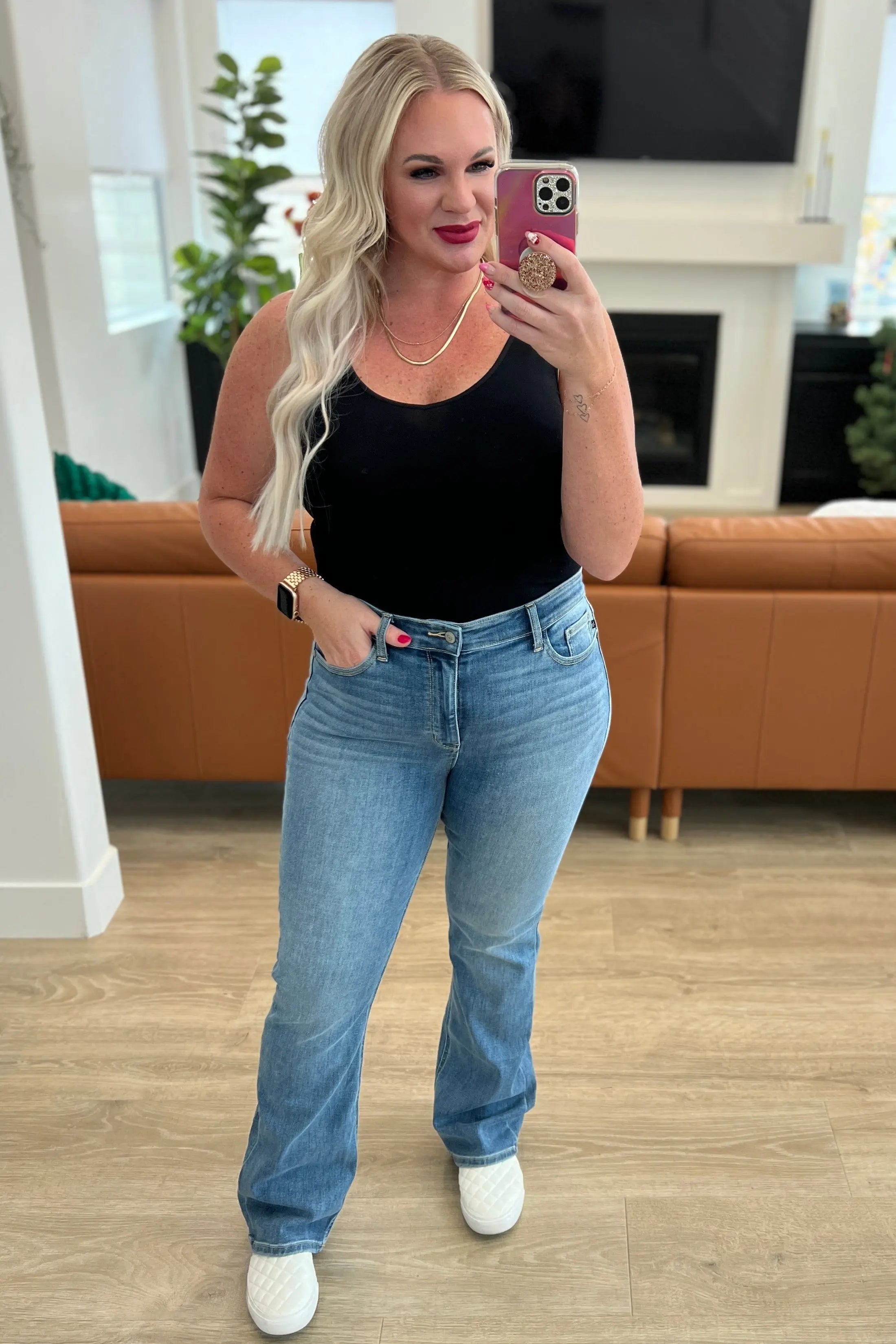 Monroe High Rise Classic Bootcut Jeans for Women - Stretchy Denim Pants with Flattering Fit | Perfect for Casual Wear, Office & Date Nights
