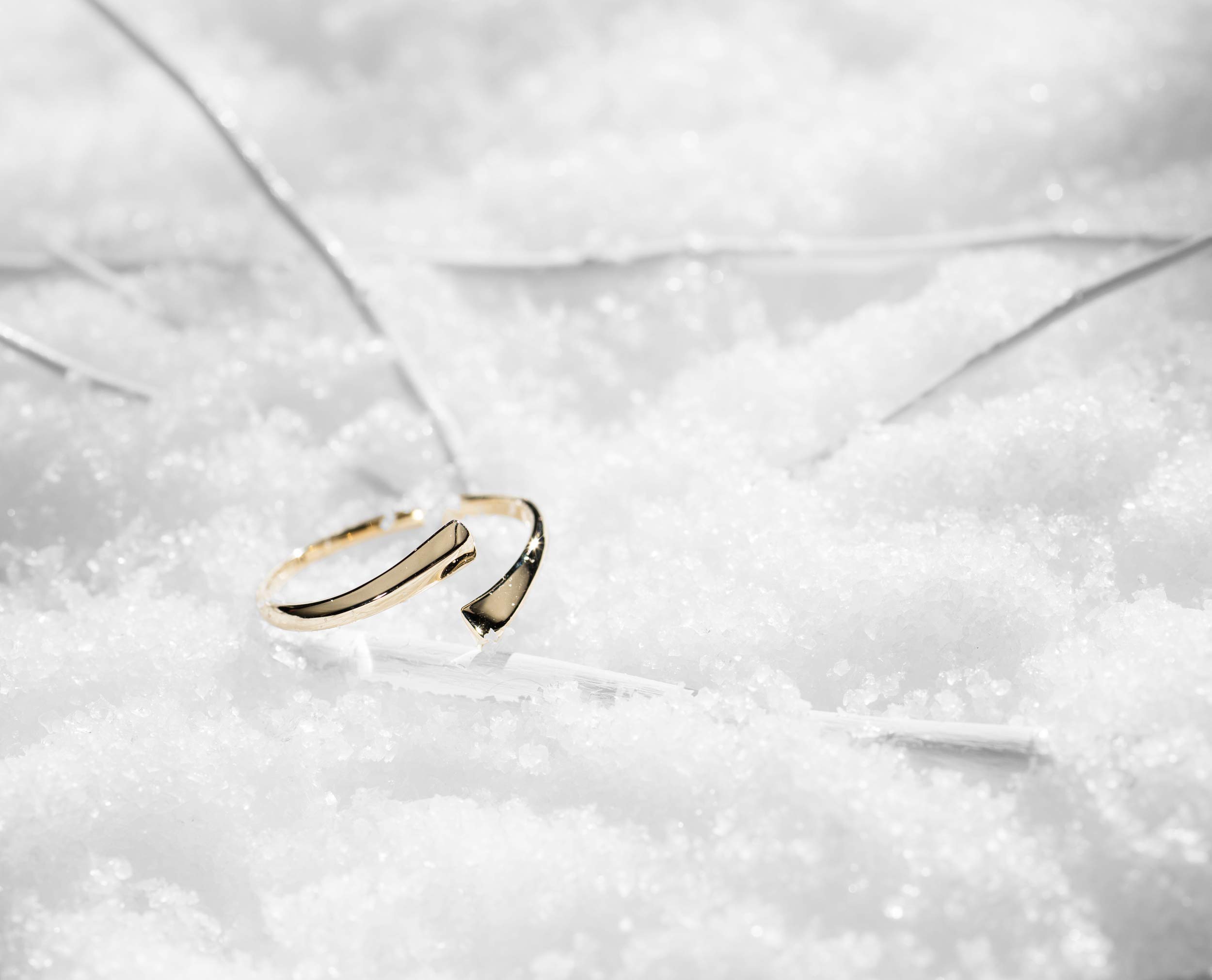 14K Solid Yellow Gold Minimalist Bypass Engagement Ring for Women - Handmade Wedding Band & Promise Ring - Elegant Jewelry Gift for Her - Perfect for Proposals, Anniversaries & Special Occasions