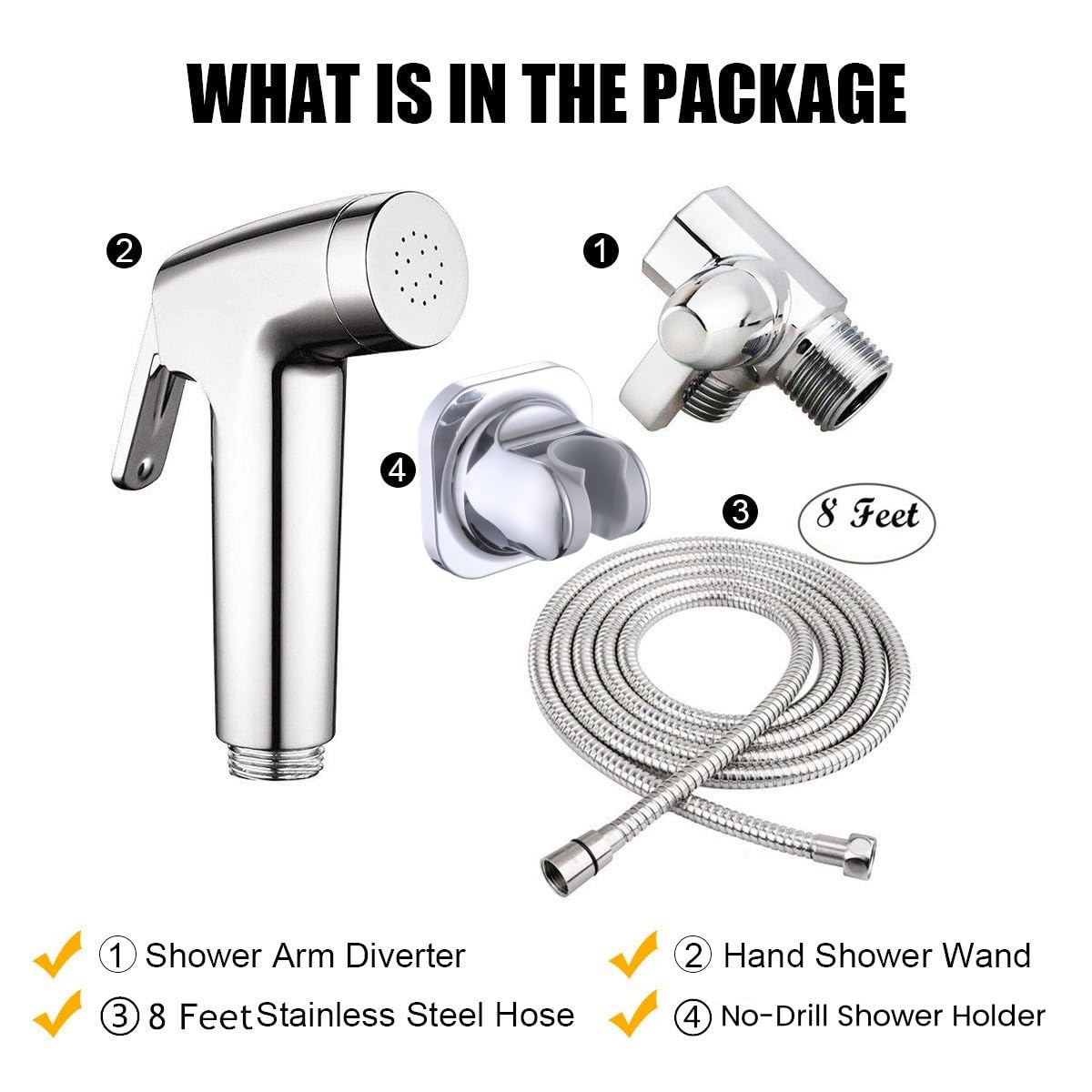 Pet Shower Attachment Set for Dogs & Cats - Handheld Dog Bath Sprayer with Adjustable Shower Head, 6ft Hose & Diverter Valve - Perfect for Home Pet Grooming, Bathing Puppies & Washing Large Dogs in Tub or Outdoor