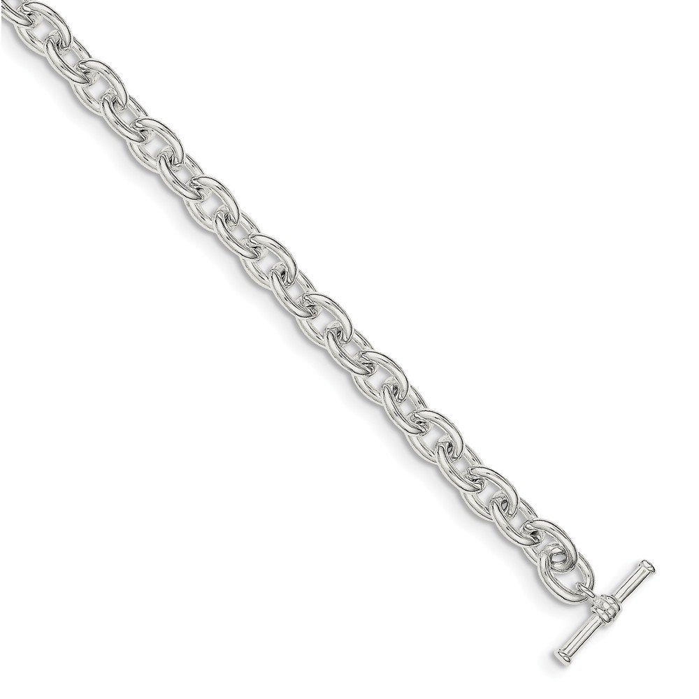 925 Sterling Silver Toggle Link Bracelet for Women - 7.5 Inch Adjustable Chain Bracelet - Perfect for Everyday Wear, Gifts & Special Occasions