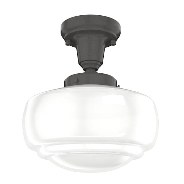 Hunter Saddle Creek 1-Light Mini Pendant Light Fixture - Noble Bronze Finish with Cased White Glass Shade - Perfect for Kitchen Island, Dining Room, or Entryway Lighting