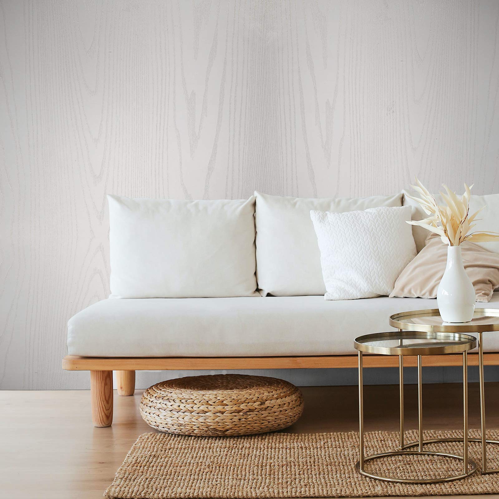Homease White Wood Grain Contact Paper 24
