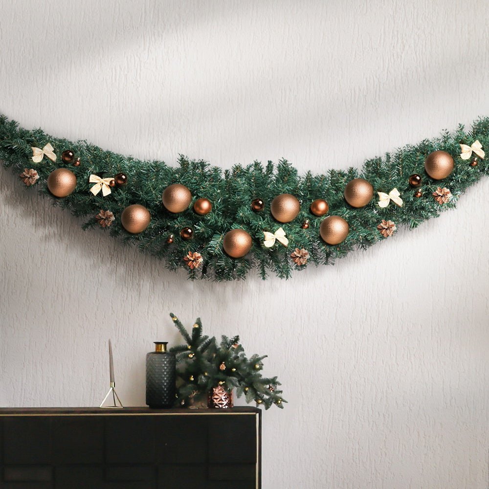 1.8M Green Christmas Garland - Xmas Tree Decoration for Holiday Home & Party Decor | Perfect for Fireplace, Staircase, and Christmas Tree Decoration