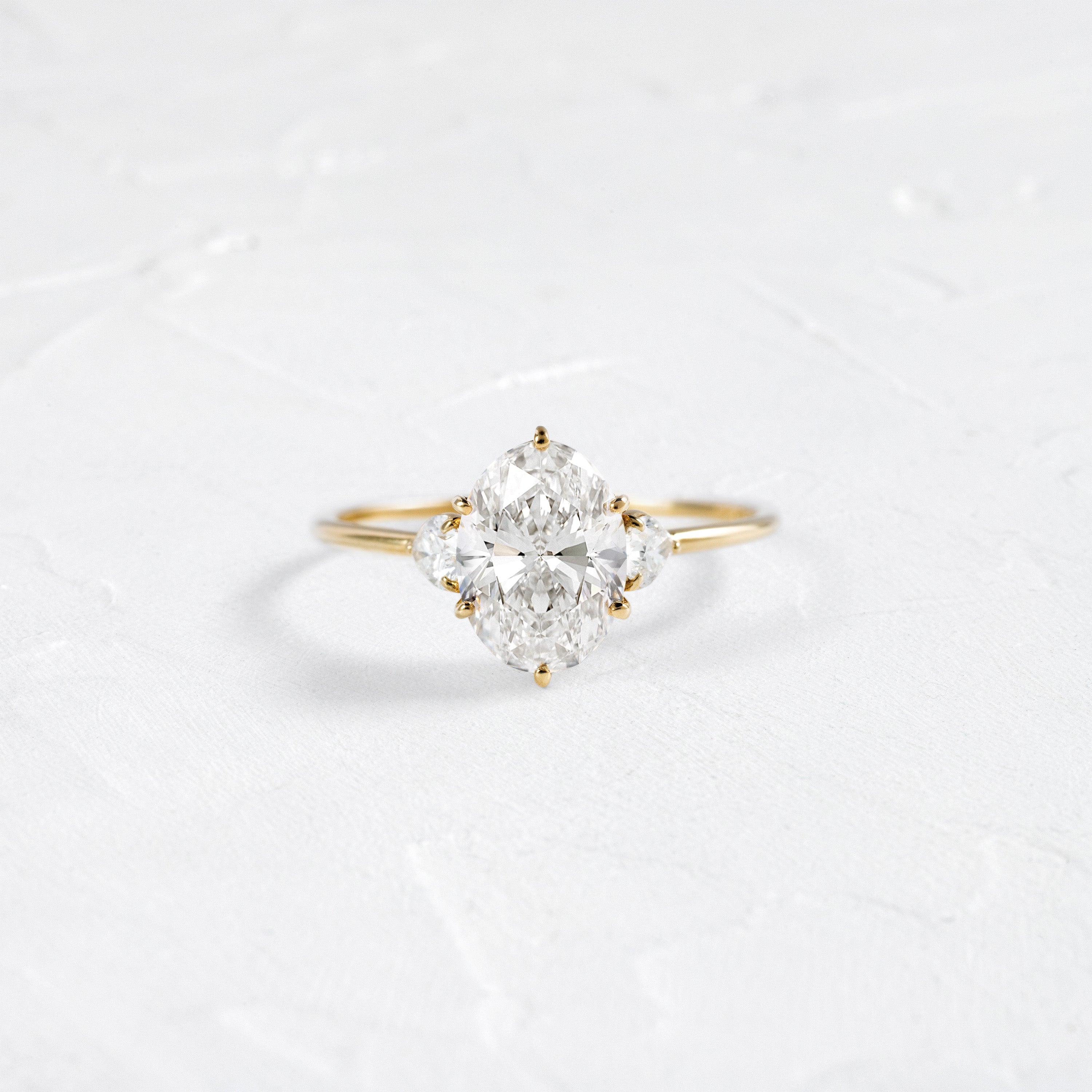 1.80ct Natural Oval Cut Duet Ring for Women - Elegant Wedding, Engagement & Anniversary Jewelry Gift