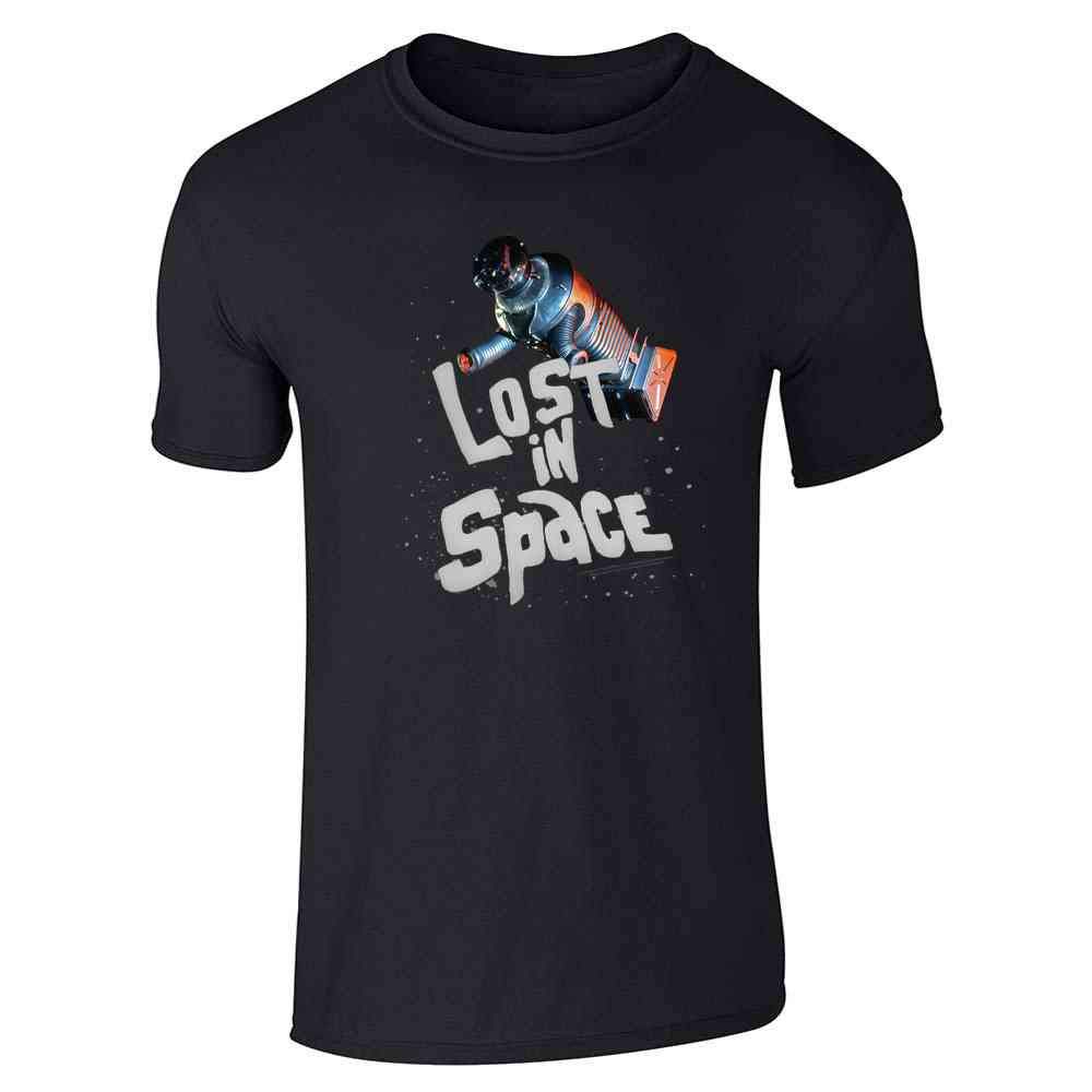 Lost in Space Robot Graphic Tee for Men | Pop Threads Sci-Fi T-Shirt | Casual Wear & Cosplay Outfit