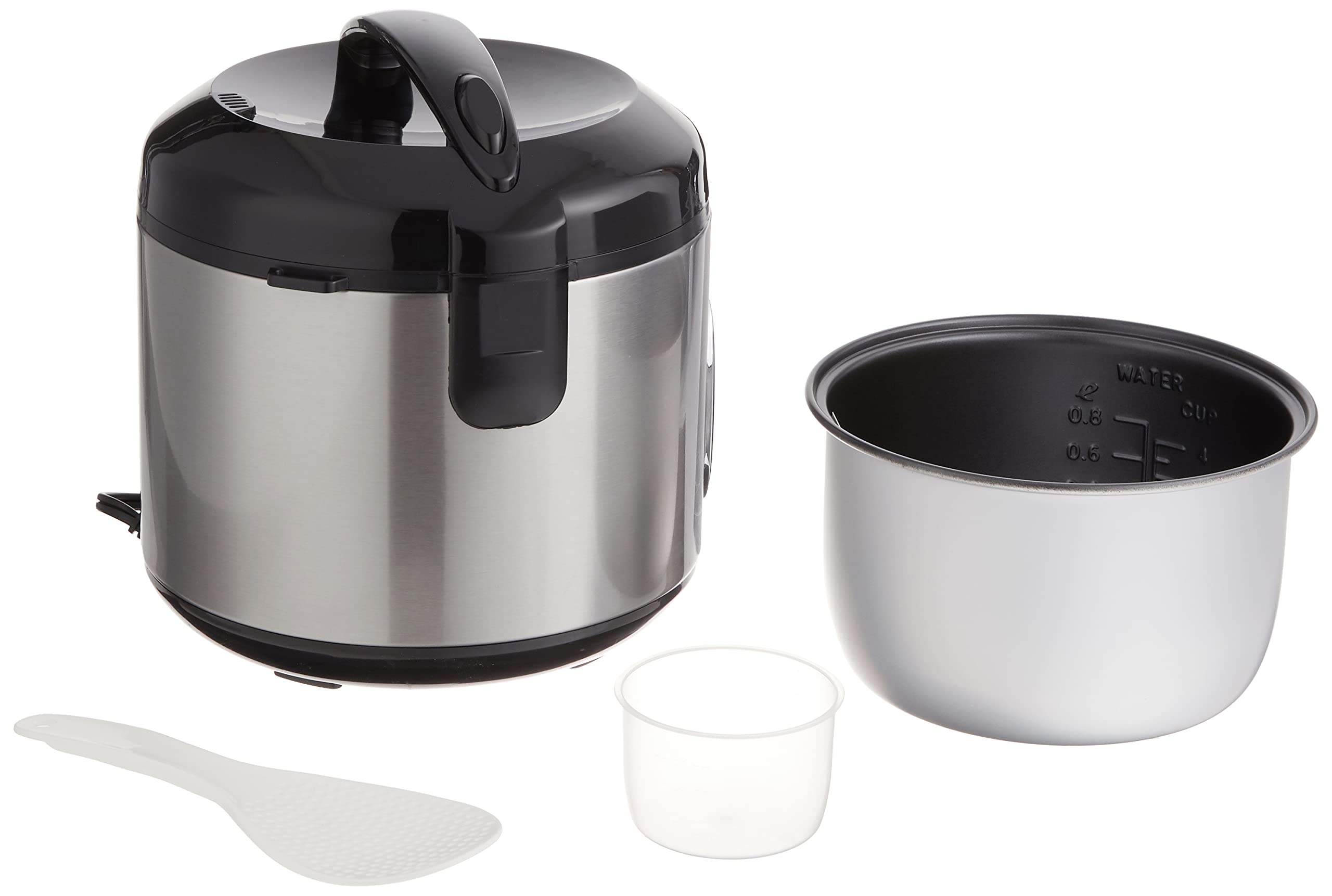 4-Cup Rice Cooker with Stainless Steel Body - Perfect for Small Kitchens, Dorms & Office Use