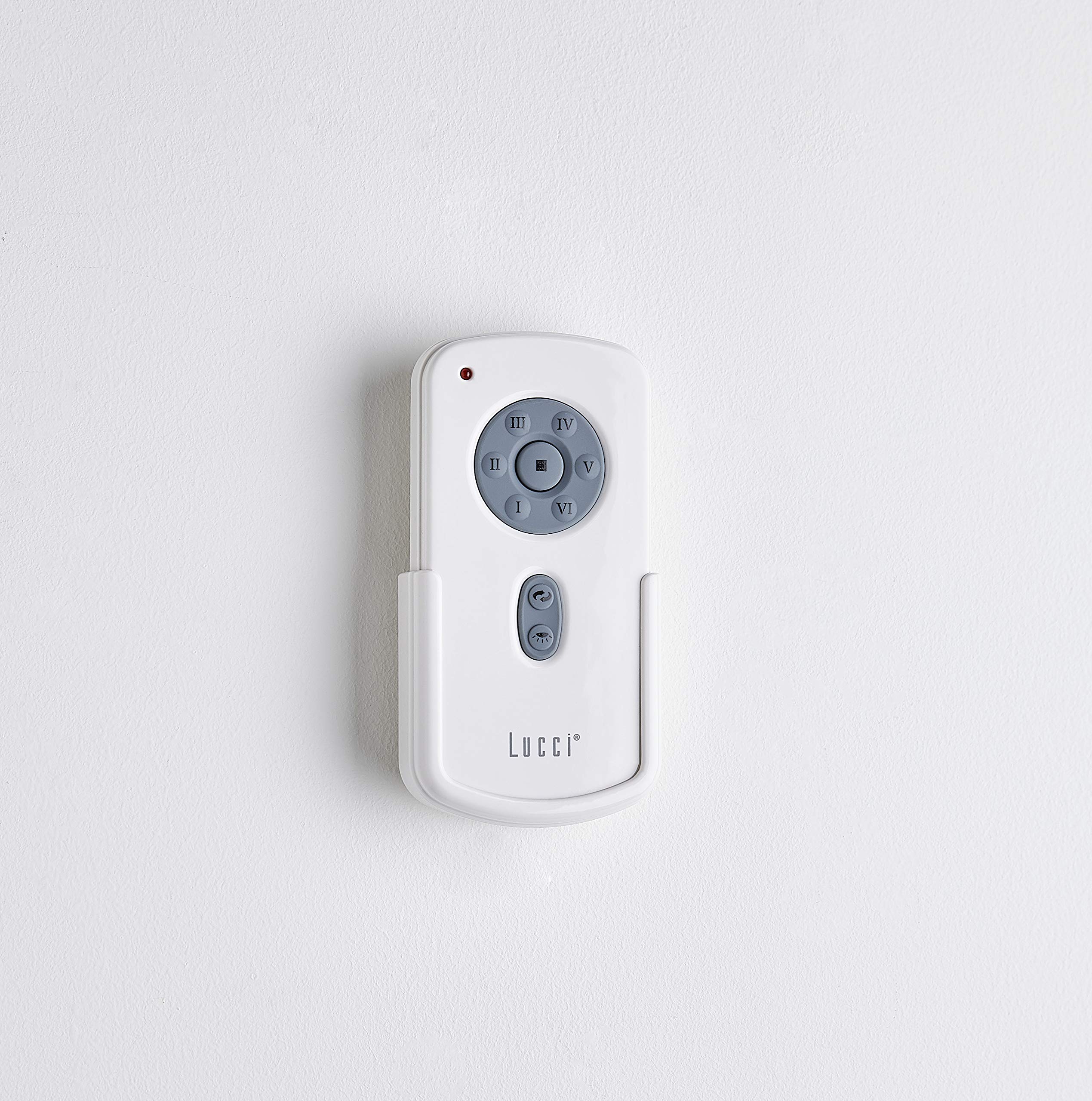 Lucci Air 52052802 White Remote Control - 4.2 Inch Wireless Remote for Ceiling Fans & Lights | Perfect for Living Room, Bedroom & Home Office