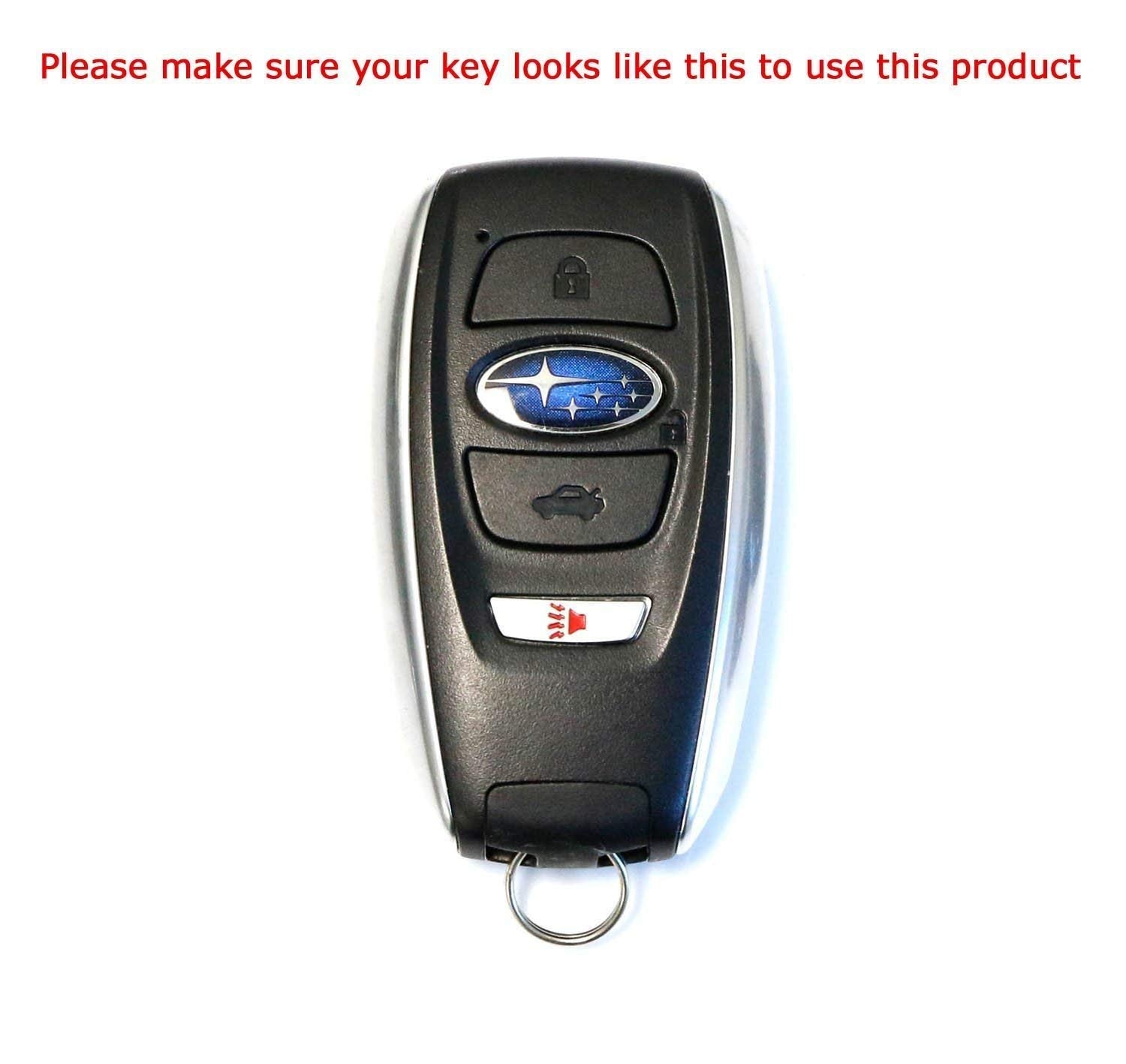 Premium Carbon Fiber Soft Silicone Key Fob Cover for Subaru BRZ, Legacy, Outback, XV Crosstrek - Durable Protection & Stylish Accessory for Car Keys (Perfect for Daily Use & Gift Giving)
