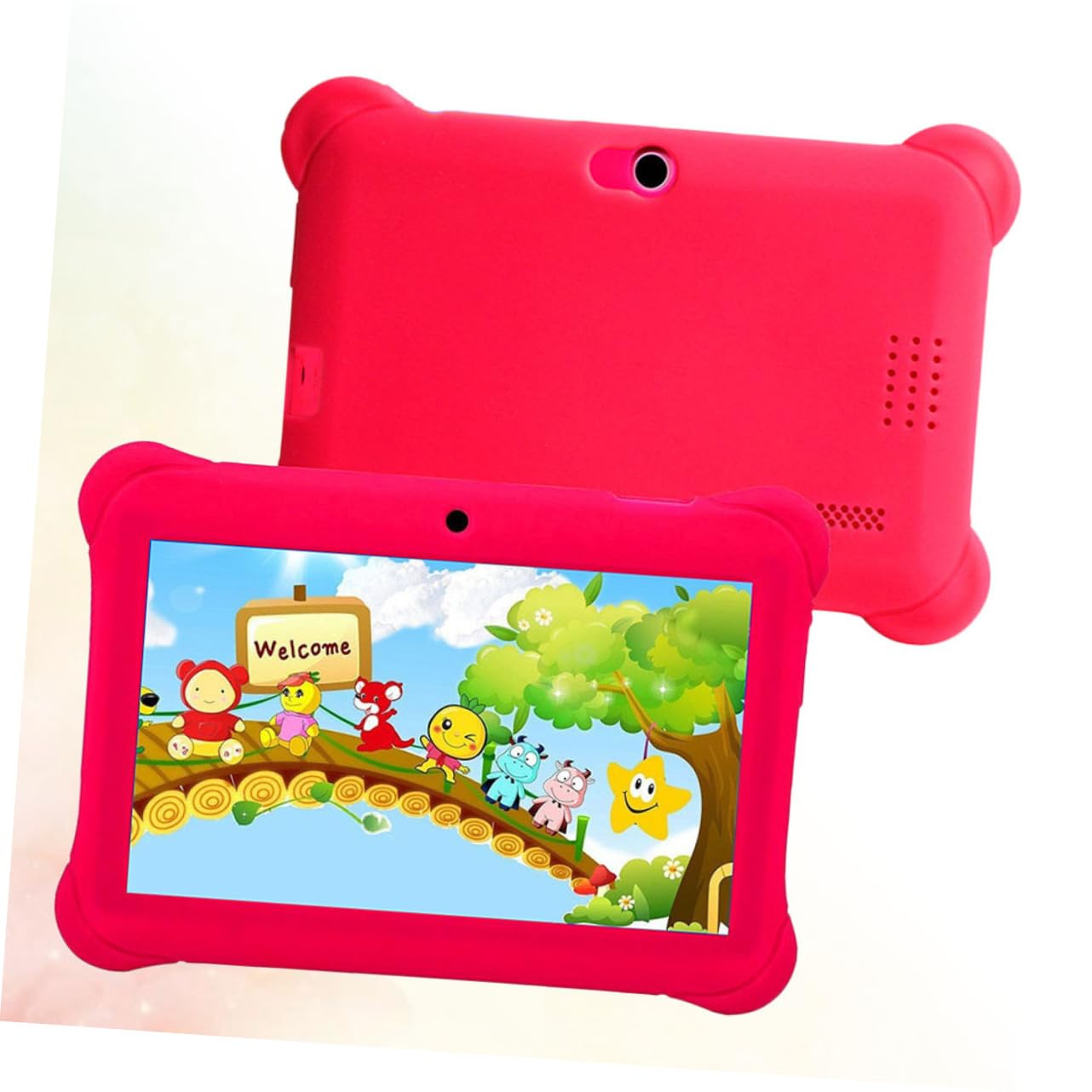 Artibetter 3-Pack 7 Inch Kids Tablet - Educational Learning Tablet for Children with Parental Controls, Durable Red Design - Perfect for Home Schooling, Travel & Early Childhood Development