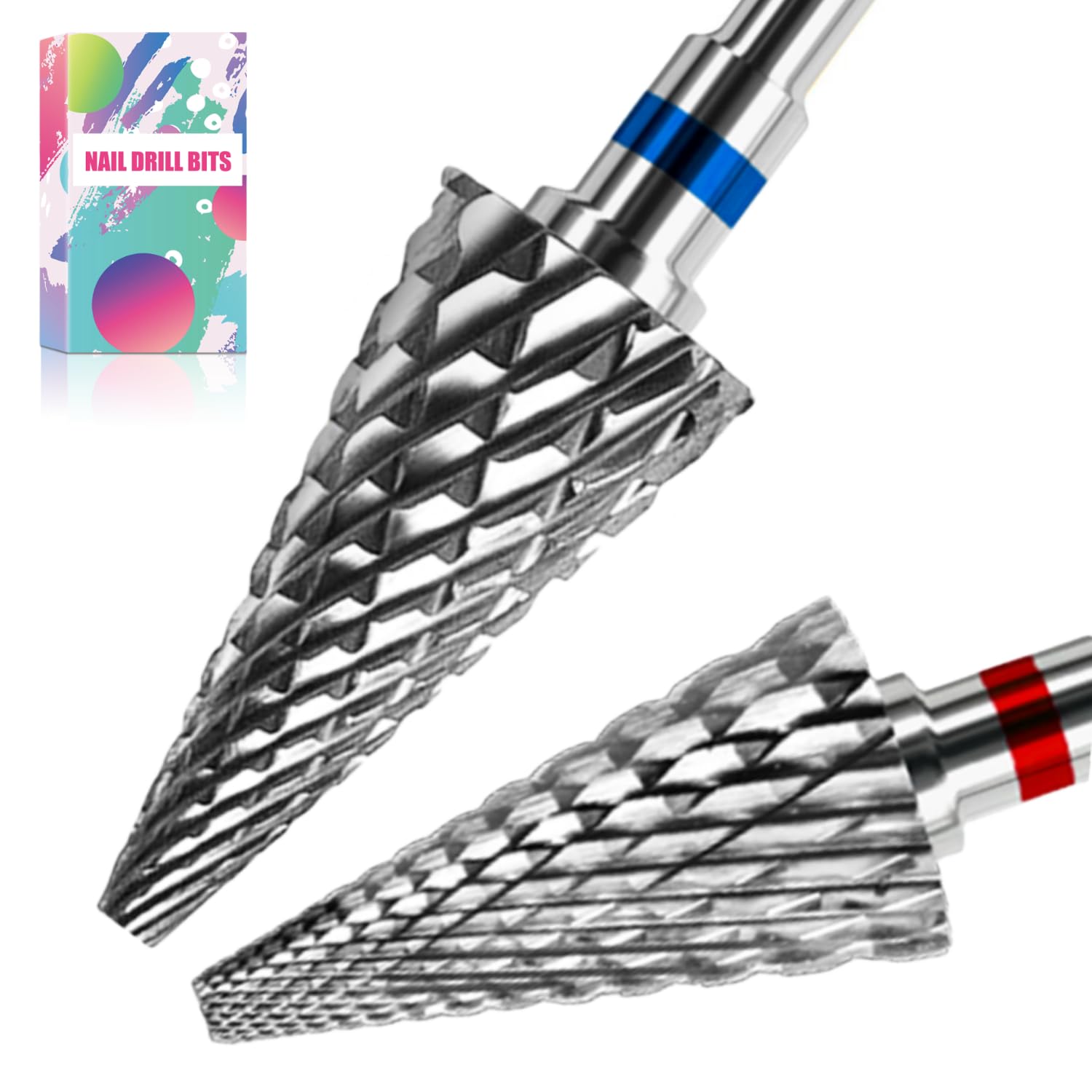 2Pcs Professional Nail Drill Bits Set - 3/32