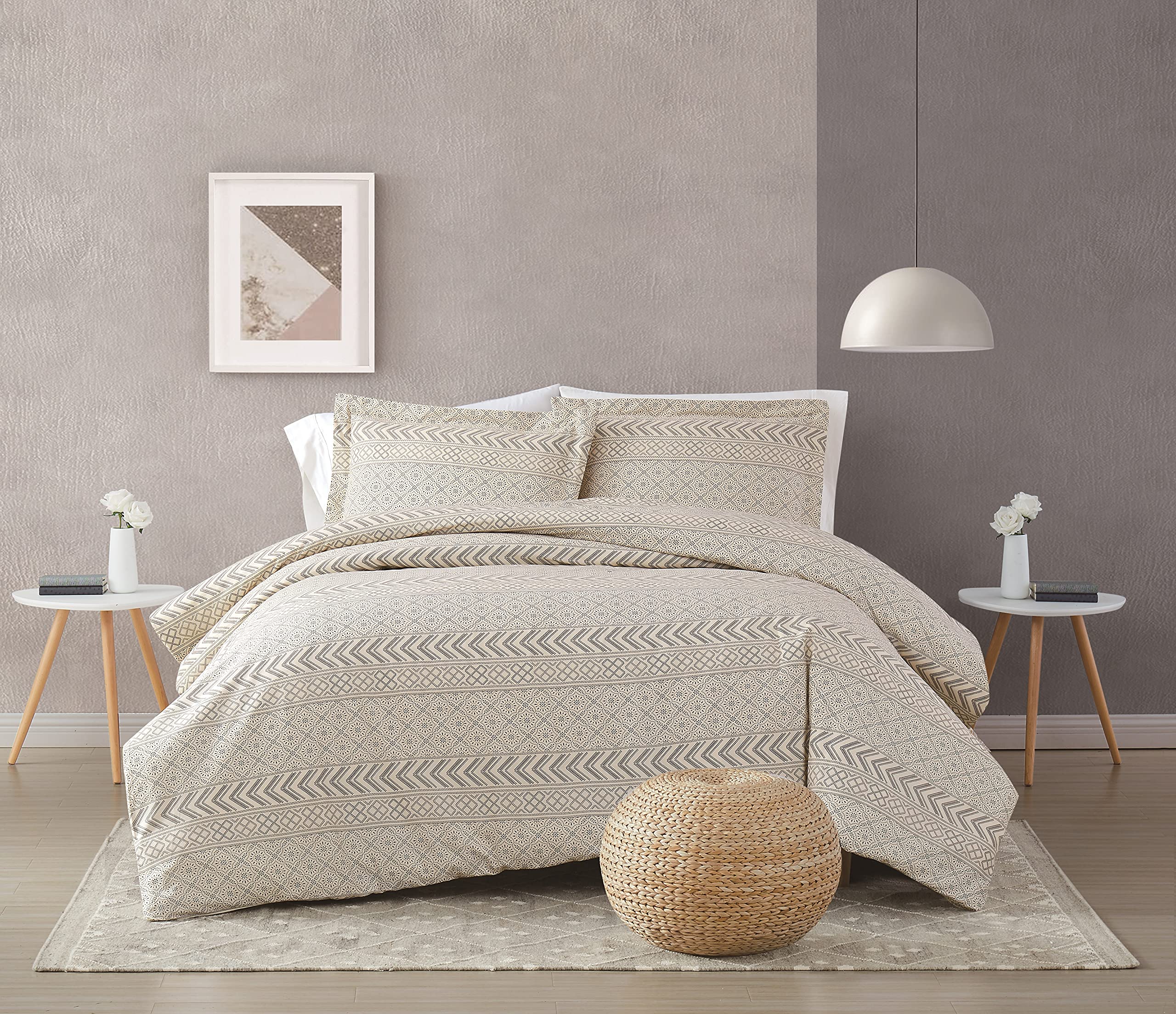 Brooklyn Loom Comforter Set Full/Queen Size - Soft & Breathable Bedding Set for Chase Collection - Perfect for Cozy Bedrooms & Guest Rooms