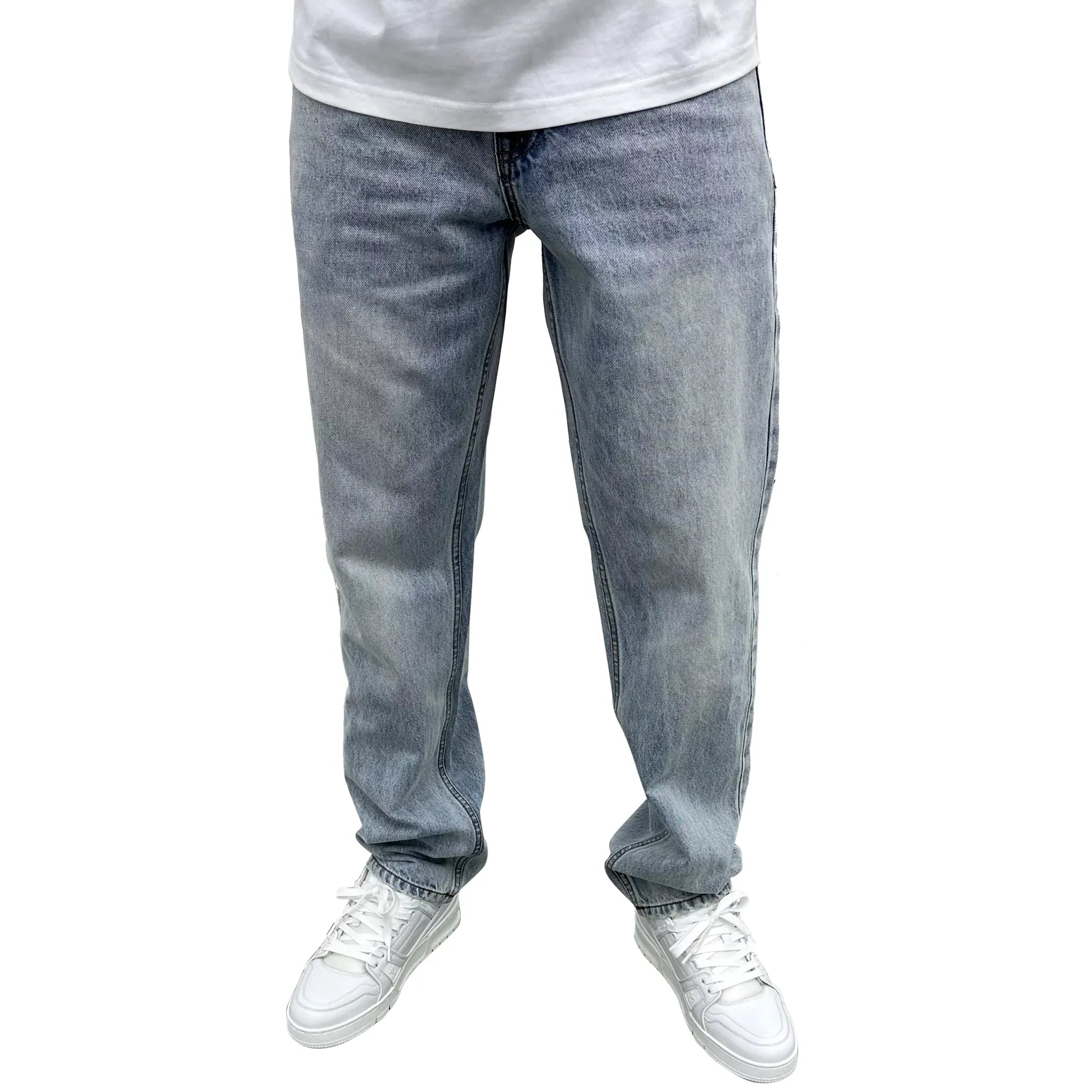 SIARR Essentials Straight Leg Jeans for Women - Classic Blue Denim Pants, High Waist Comfort Fit - Perfect for Casual Wear, Office & Everyday Outfits