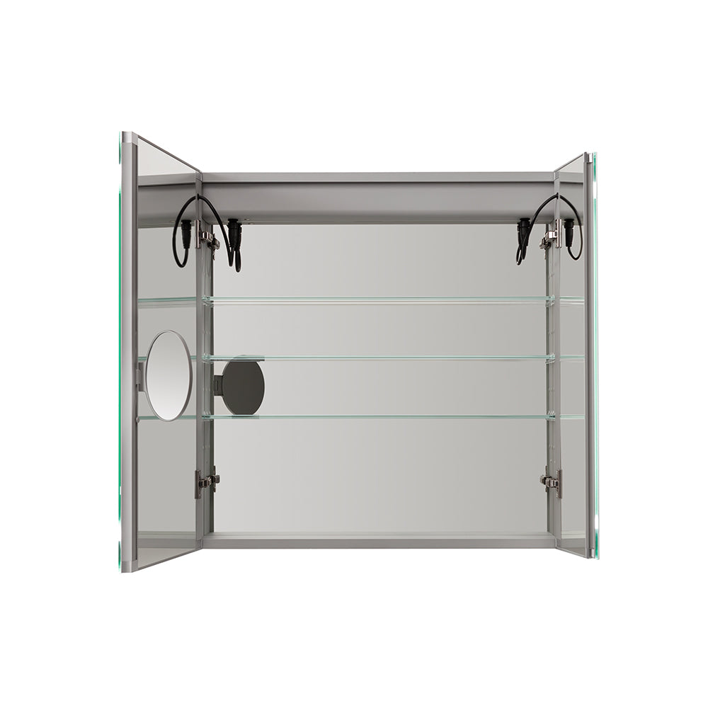 Aquadom Royale Basic Q 30x30 LED Lighted Bathroom Medicine Cabinet - Perfect for Modern Bathrooms & Vanities with Built-In Lighting