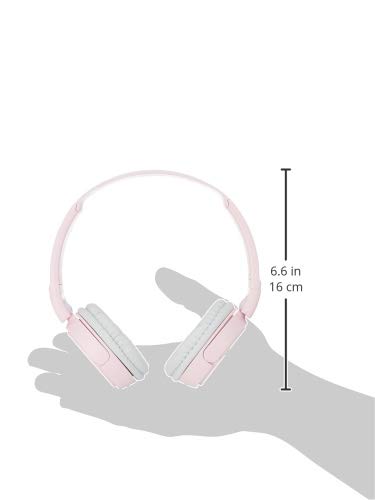 Sony MDR-ZX110-P Foldable On-Ear Headphones with Dynamic Sound - Lightweight & Portable for Travel, Workout, Commuting (Pink)