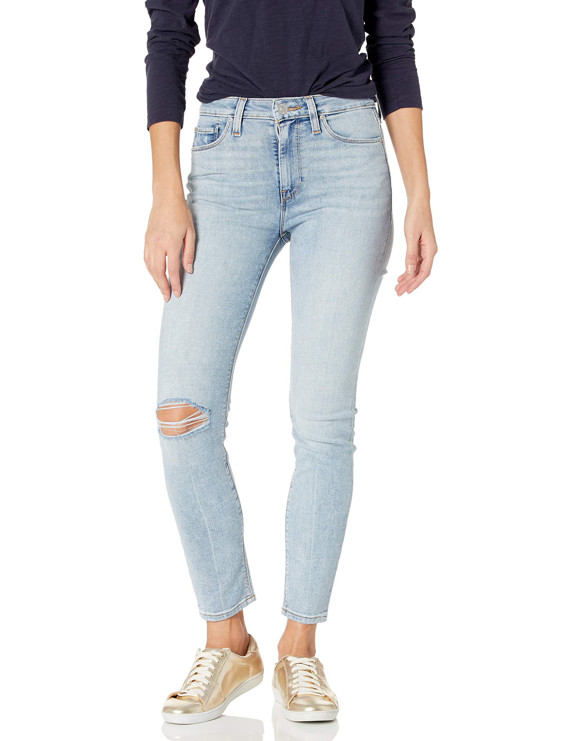 HUDSON Women's Barbara High Rise Super Skinny Crop Jeans - Stretch Denim Pants for Casual Wear & Night Out | Comfortable Slim Fit Ankle Jeans for Women