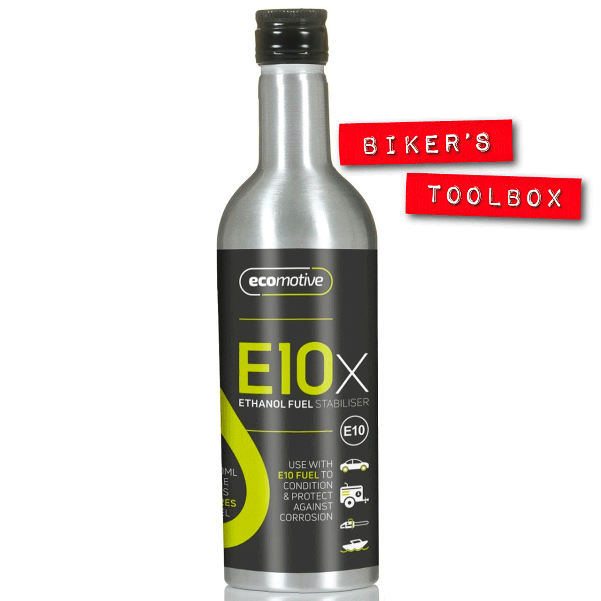 Ecomotive E10X Ethanol Fuel Conditioner - Premium Fuel Additive for Cars, Motorcycles & Small Engines | Improves Performance & Prevents Corrosion | Ideal for Winter Storage & Long-Term Fuel Stabilization