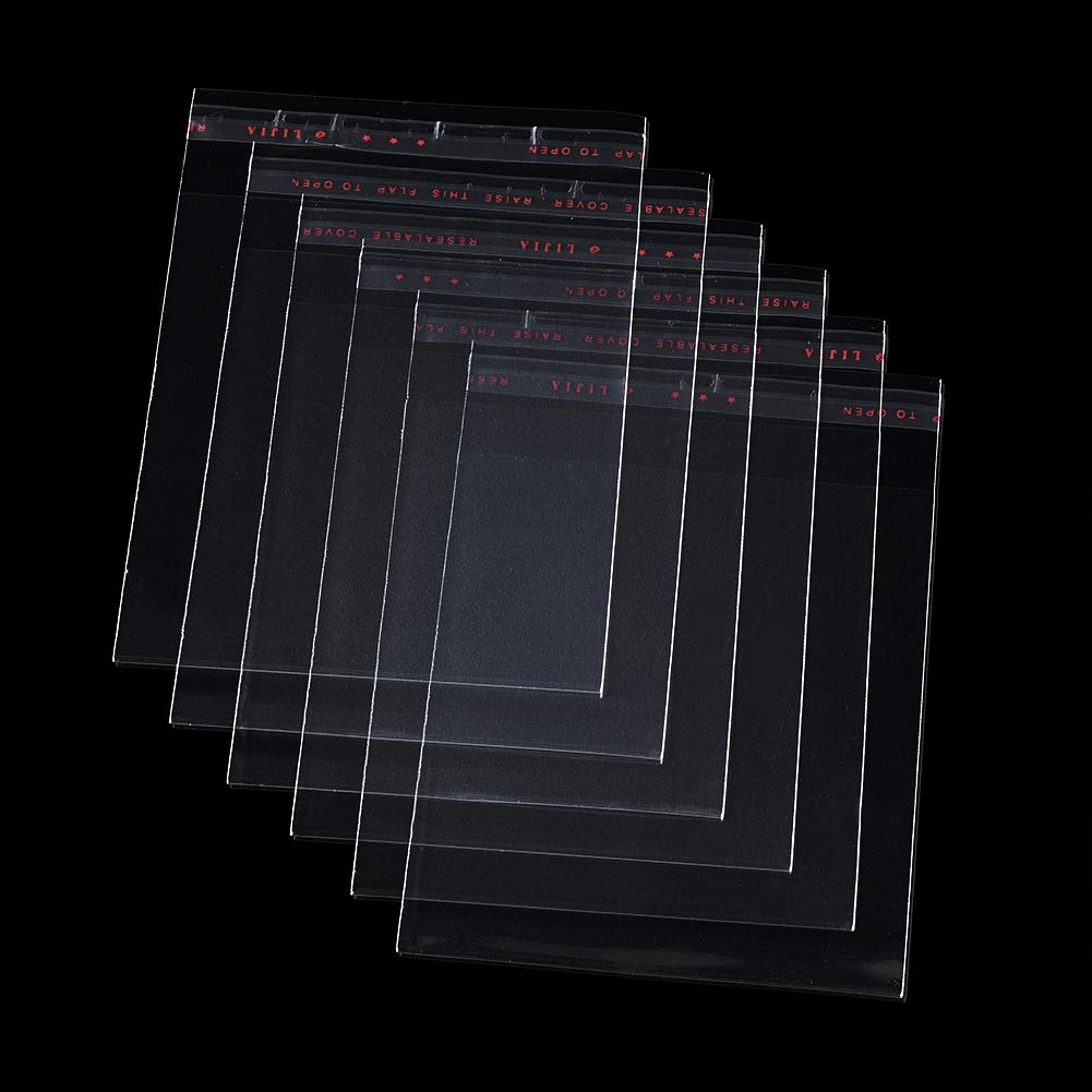 1000pcs 4.13x3.94 Inch OPP Clear Resealable Plastic Bags with Self-Adhesive Seal - 105x100mm Rectangle Cellophane Poly Bags for Bakery, Candy, Soap, Cookies, Chocolate Packaging - Perfect for Food Storage, Party Favors & Small Business Retail