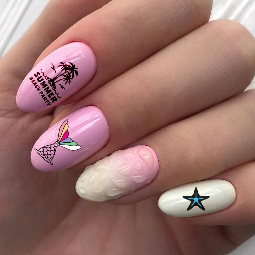 3PCS Summer Nail Stamp Plates Set - Mermaid, Flamingo & Floral Designs for DIY Nail Art | Cute Animal & Fruit Stencils for Holiday & Party Nail Designs | Perfect for Summer Vacations, Beach Trips & Nail Salon Use