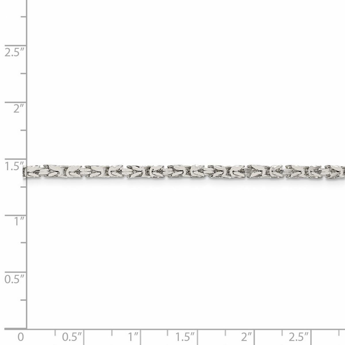 925 Sterling Silver Byzantine Chain Necklace for Women & Men - Adjustable Lengths (16