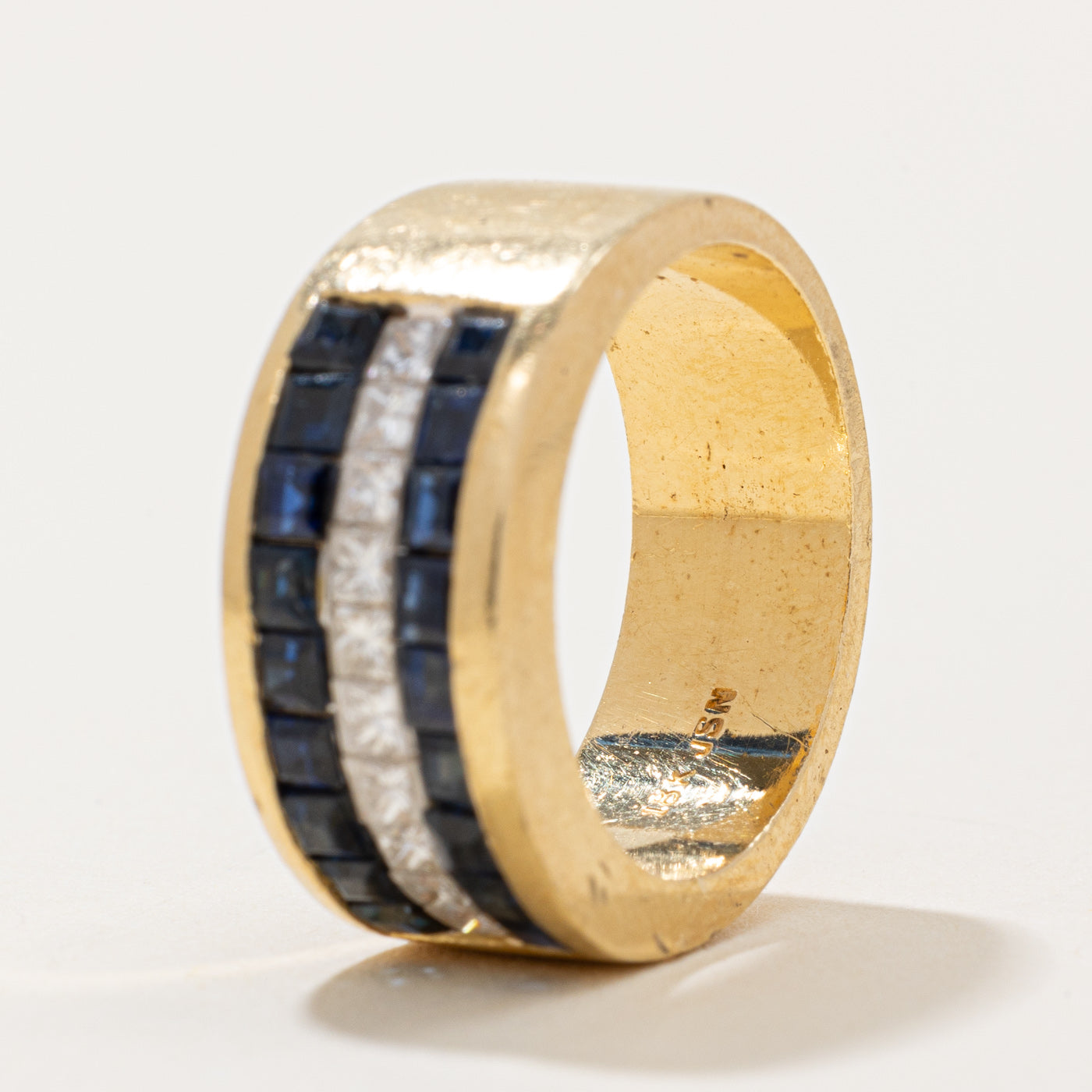 1.20ctw Sapphire & Diamond Ring for Women - 0.70ctw Genuine Gemstone Wedding Band Size 6 | Perfect for Engagement, Anniversary & Special Occasions