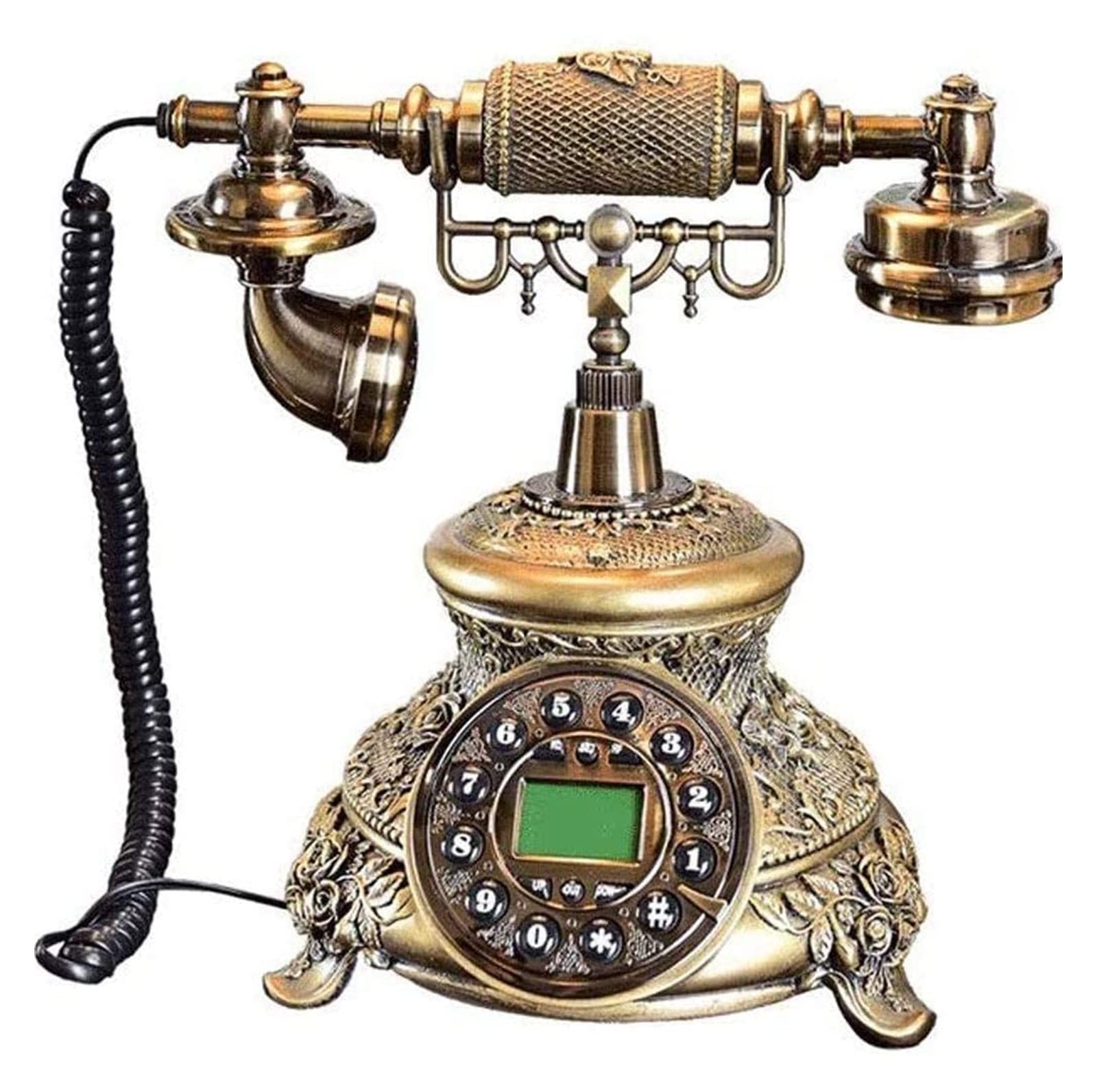 **Vintage Rotary Wireless Landline Telephone - Retro Antique Phone for Home & Office Decoration | Perfect for Vintage Decor, Themed Parties & Collectors**