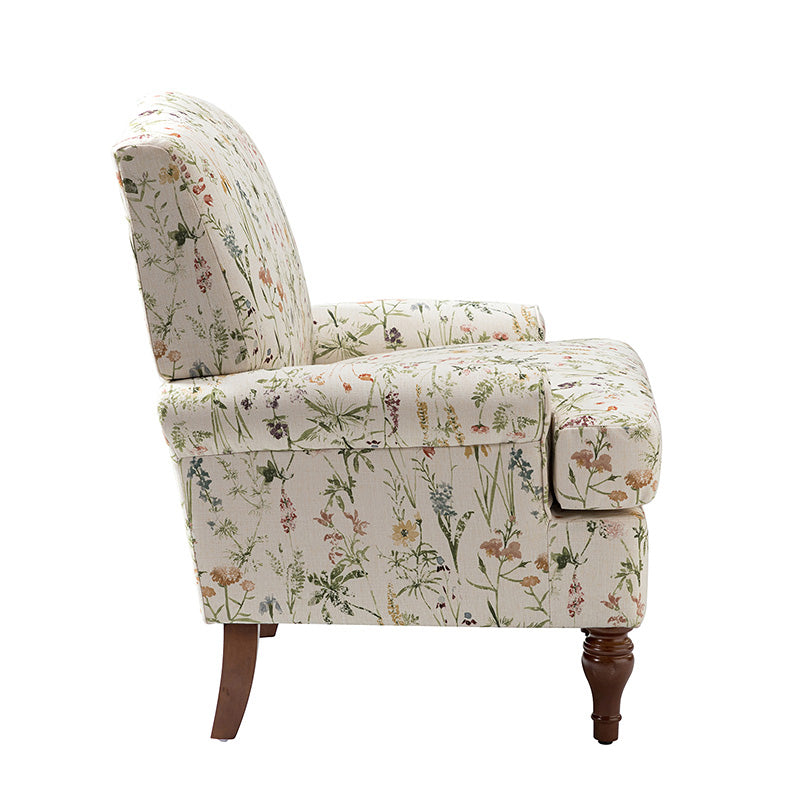 Dominik Armchair - Modern Accent Chair for Living Room, Bedroom & Office - Stylish Upholstered Lounge Chair with Wooden Legs - Perfect for Relaxing, Reading & Decor