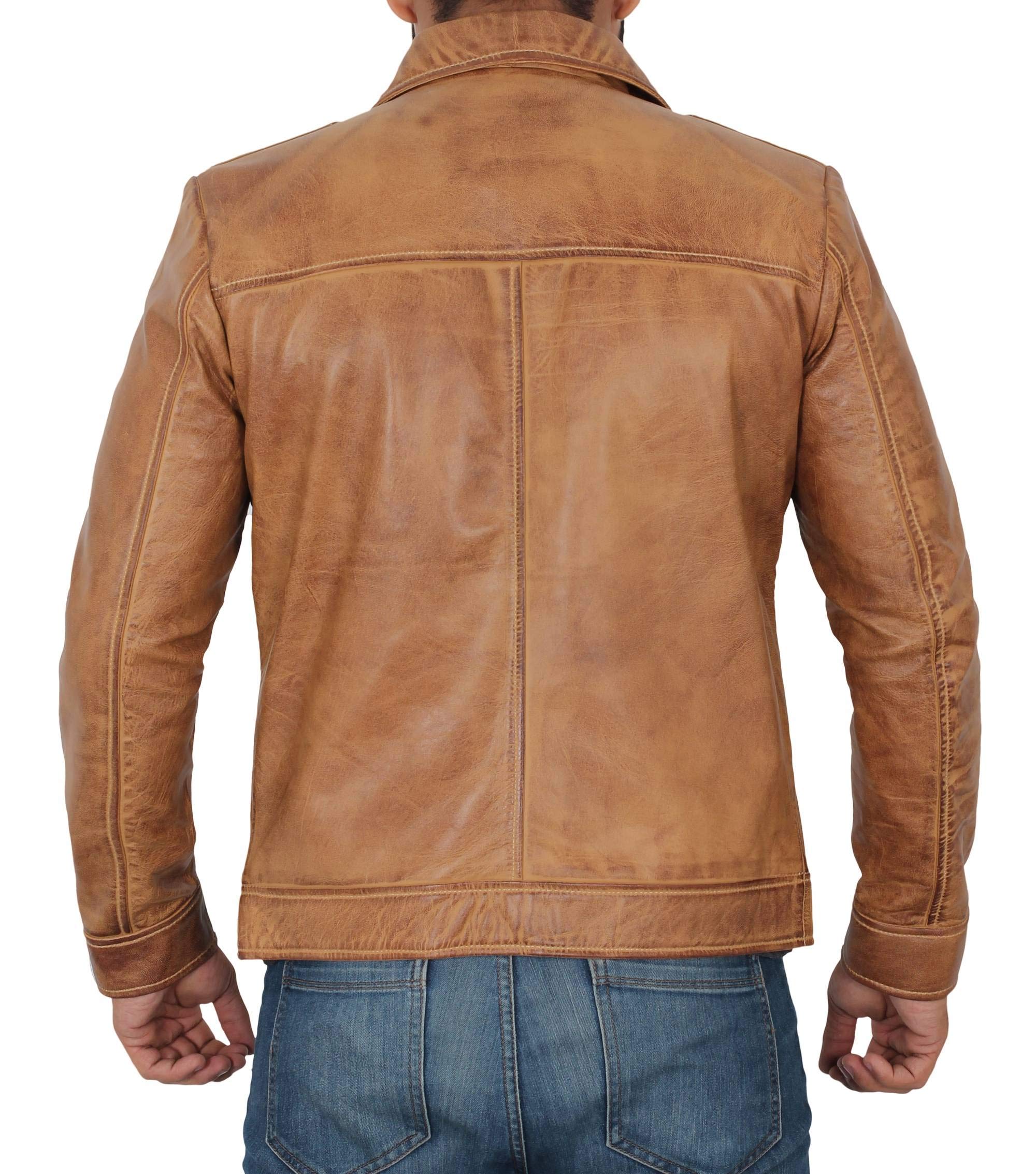 Premium Lambskin Leather Jacket for Men - Classic Biker Style Motorcycle Jacket | Genuine Leather Outerwear for Casual Wear, Night Out & Riding