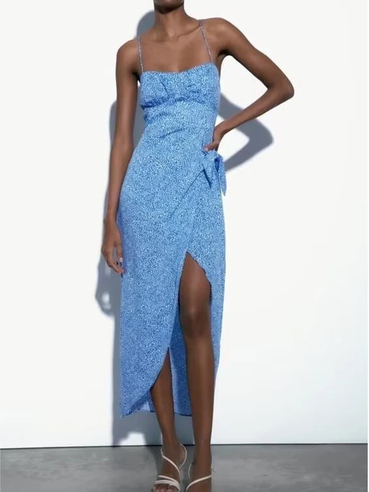Lovevop Women's Fashion Knotted Print Corset Dress - Elegant Sweet Casual Style for Date Night, Party & Everyday Wear